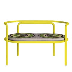 Set of Locus Solus Yellow Dining Table + Chairs + Loveseats + for Tess