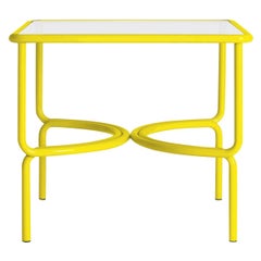 Set of Locus Solus Yellow Dining Table + Chairs + Loveseats + for Tess