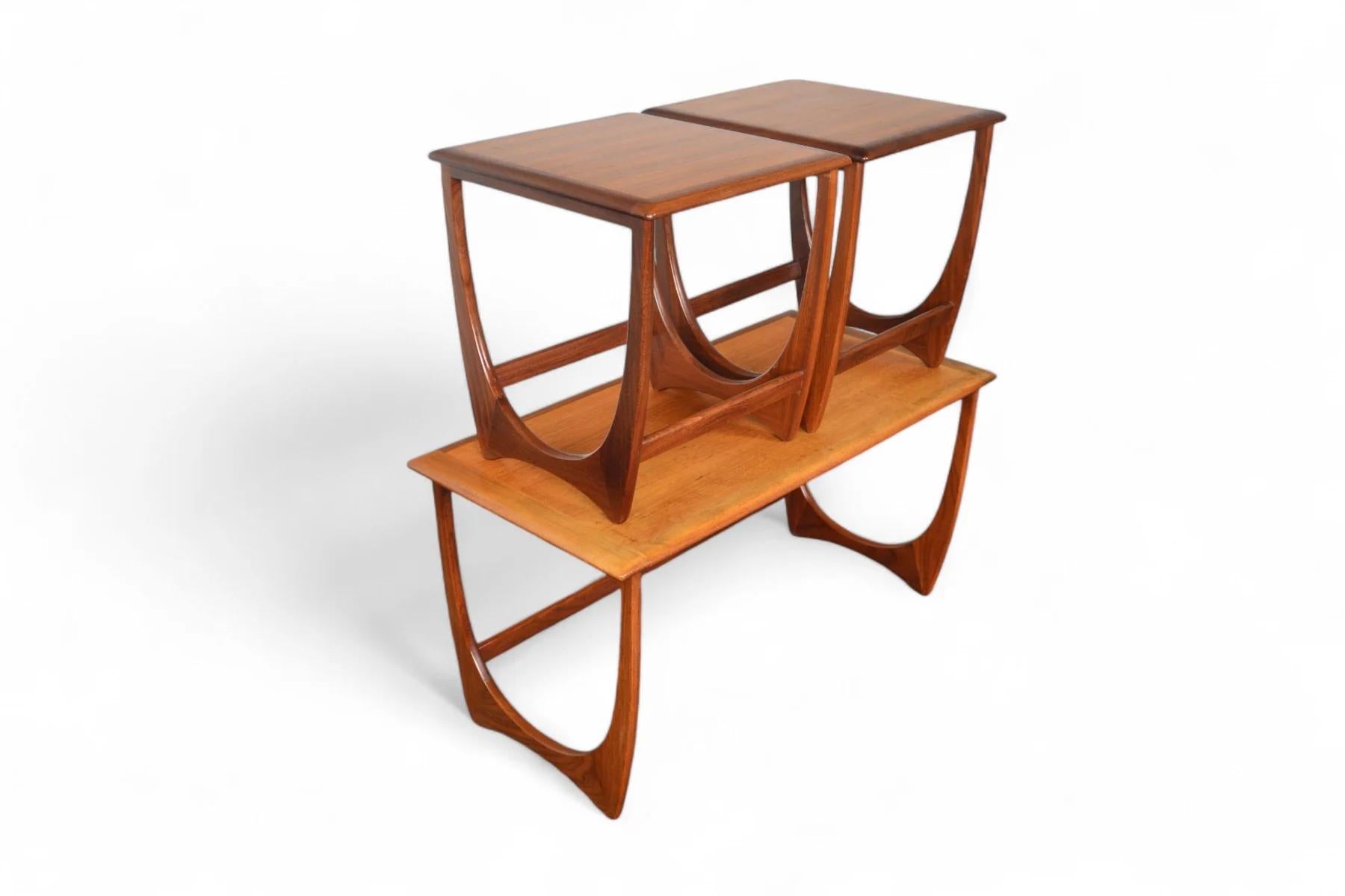 English Set of Long G Plan Astro Nesting Tables #2 For Sale