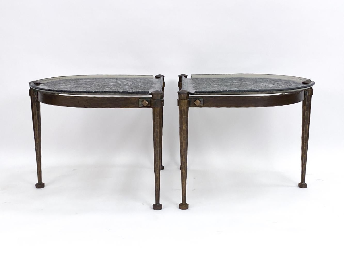 Set of Lothar Klute Glass & Bronze Coffee Tables, Circa 1980s For Sale 8
