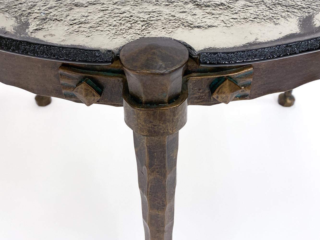 Set of Lothar Klute Glass & Bronze Coffee Tables, Circa 1980s For Sale 1