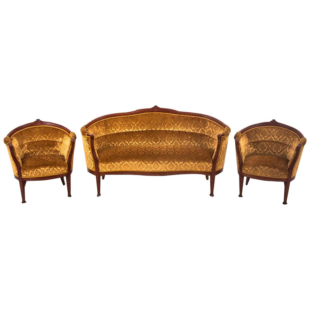 Set of Louis Philippe Style Living Room Set, Sweden, circa 1900