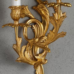 Set of Louis XV Style Gilt Bronze Wall Sconces Set By Gherardo Degli Albizzi