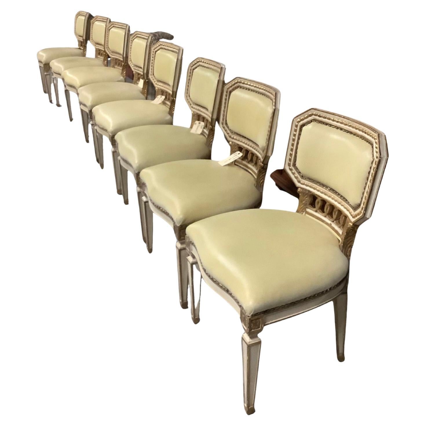 Set of Louis XVI Style Dining Chairs (12) 
