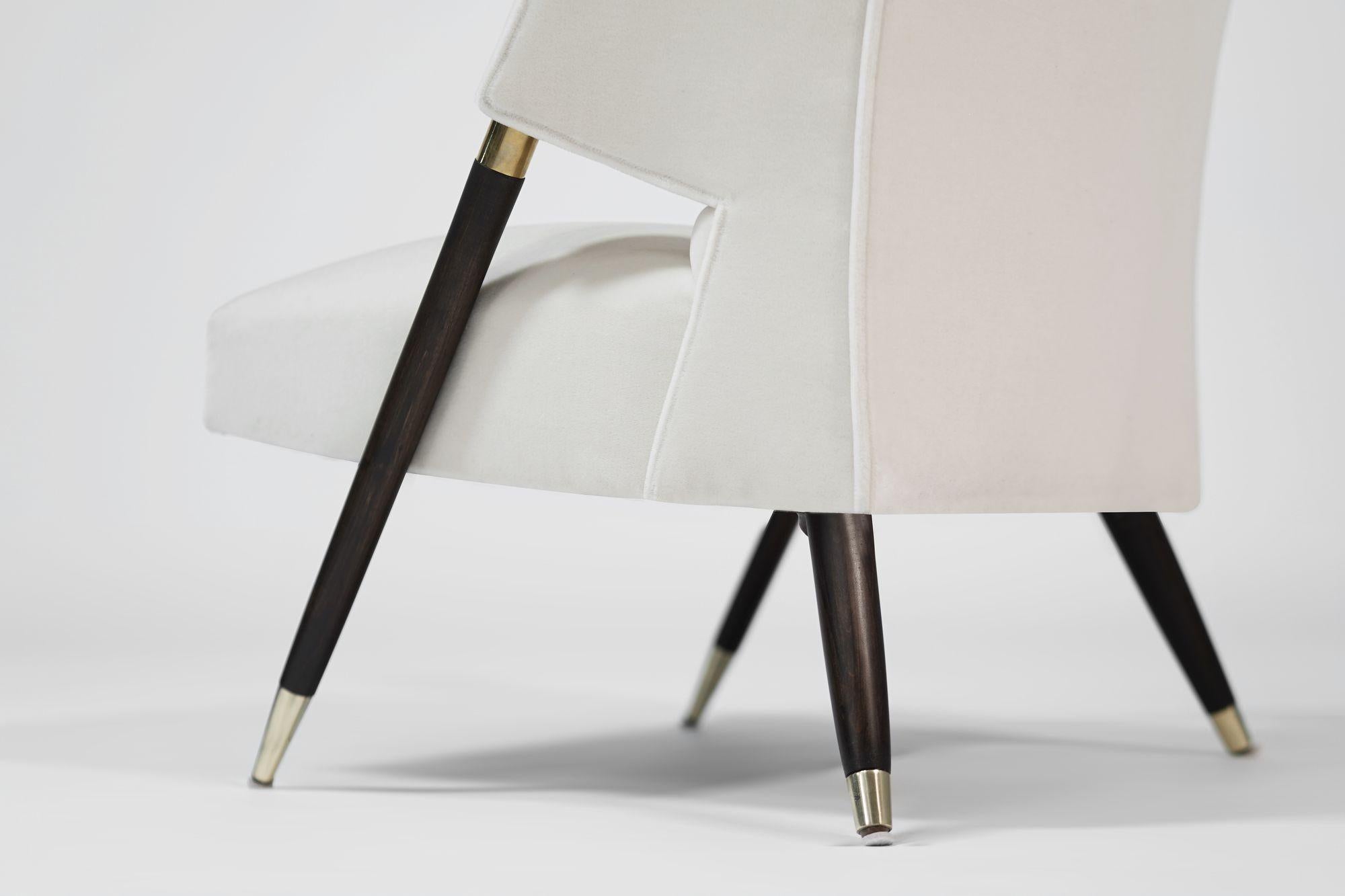 Ensemble de chaises longues en mohair par Karpen of California, C.C. 1950s en vente 3