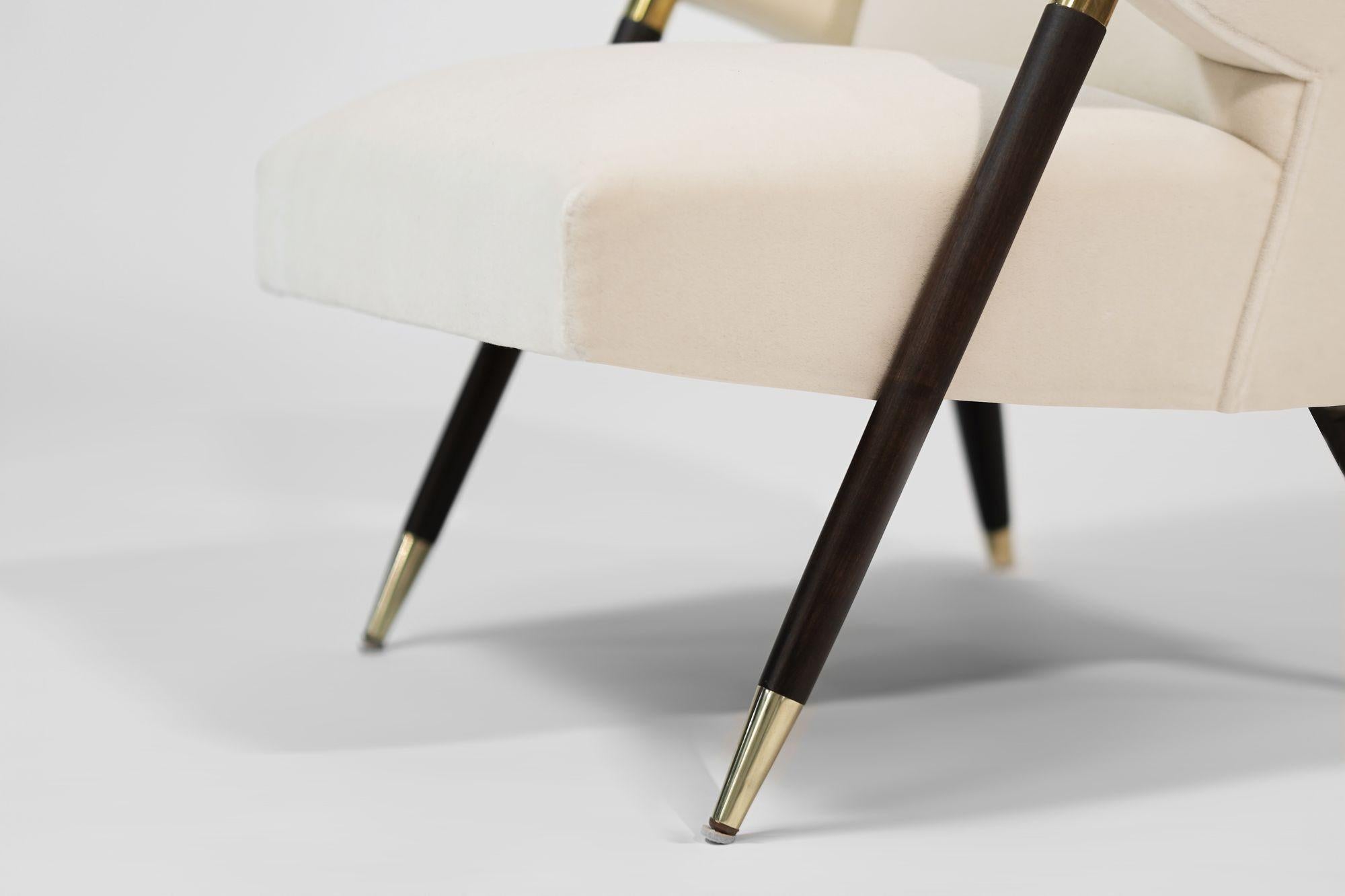 Ensemble de chaises longues en mohair par Karpen of California, C.C. 1950s en vente 1