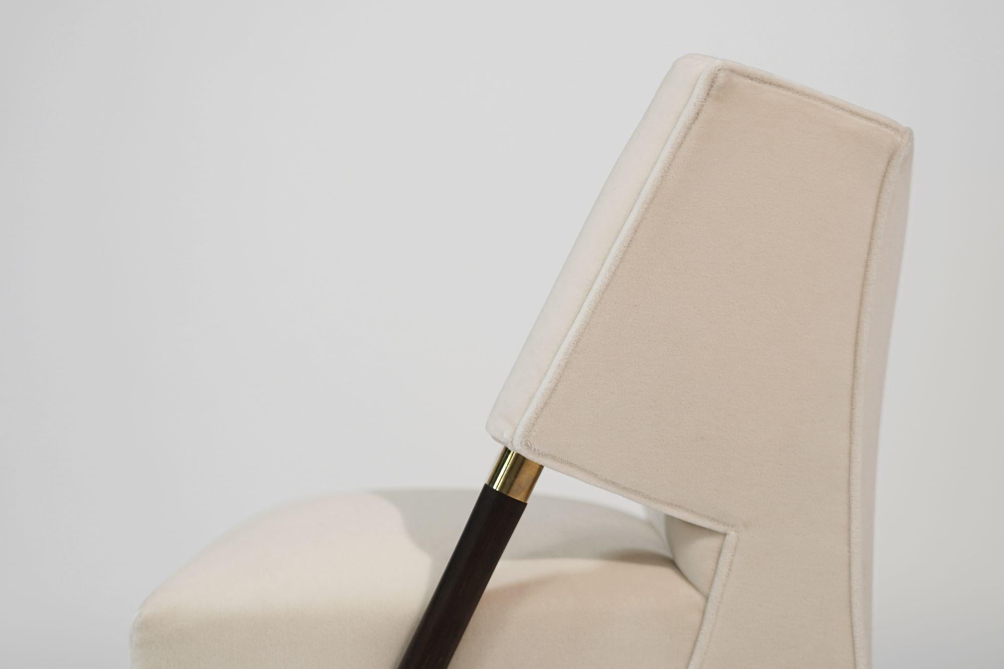 Ensemble de chaises longues en mohair par Karpen of California, C.C. 1950s en vente 2