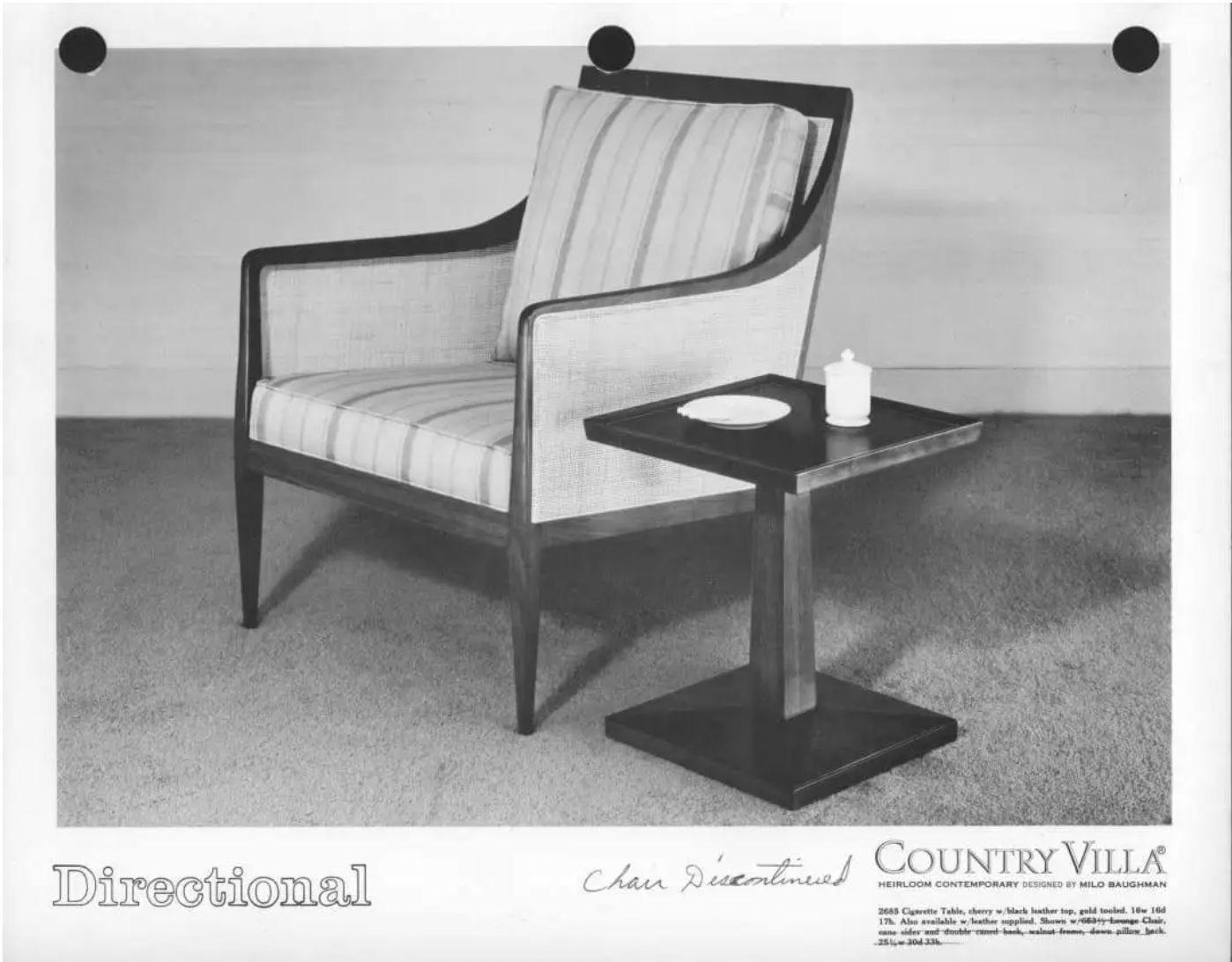 Erleben Sie die zeitlose Anziehungskraft des modernen Designs der Jahrhundertmitte mit diesem ikonischen Paar Loungesessel, die ursprünglich von Milo Baughman für die Country Village Collection'S von Milo in den 1950er Jahren entworfen wurden. Diese
