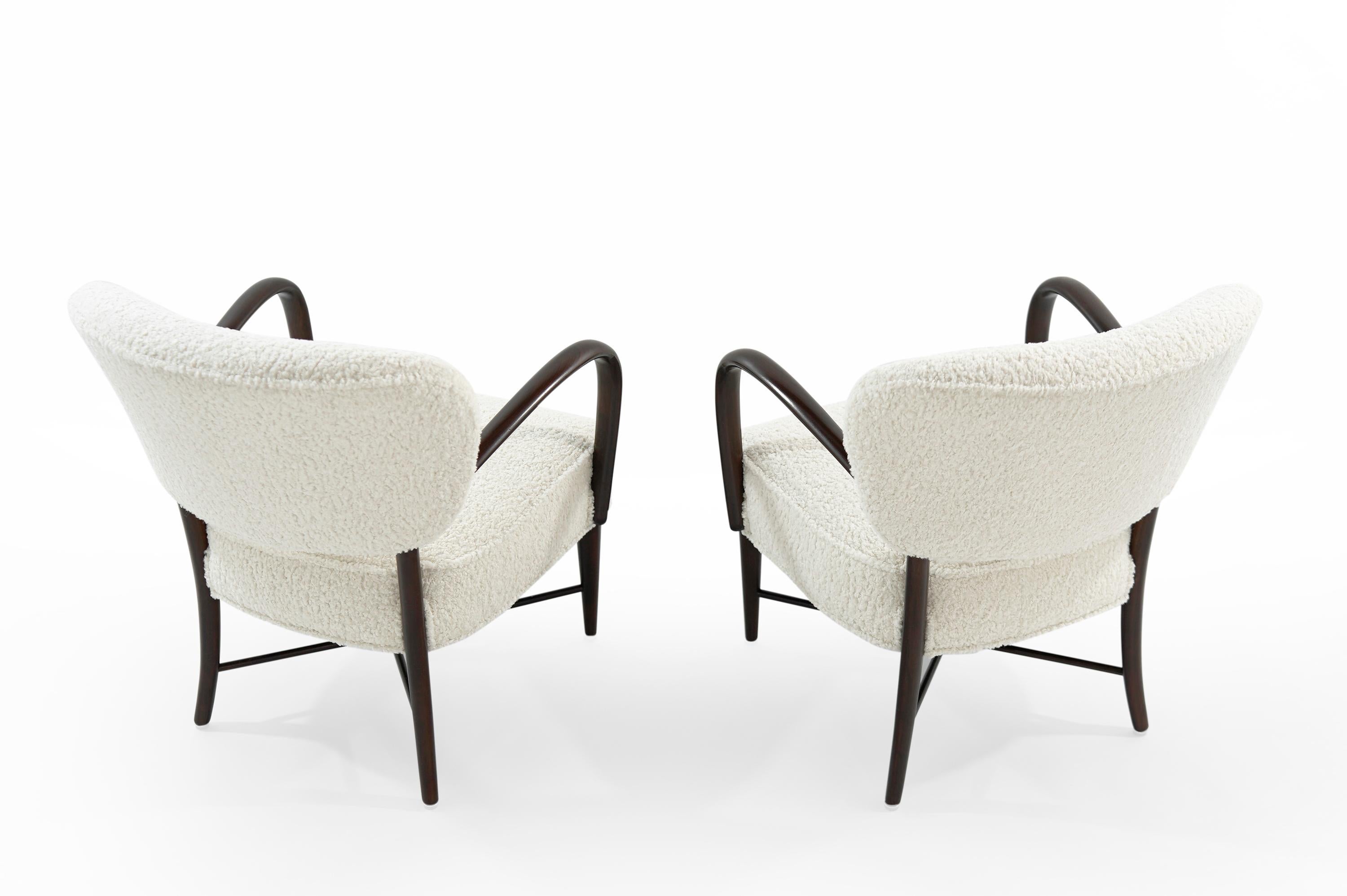 20th Century Set of Lounge Chairs in Bouclé, Italy, circa 1950s
