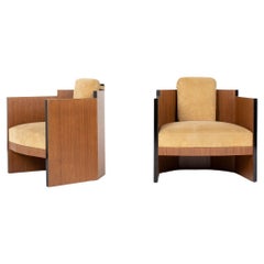 Set of Lounge Chairs in Macassar Ebony, 1930s