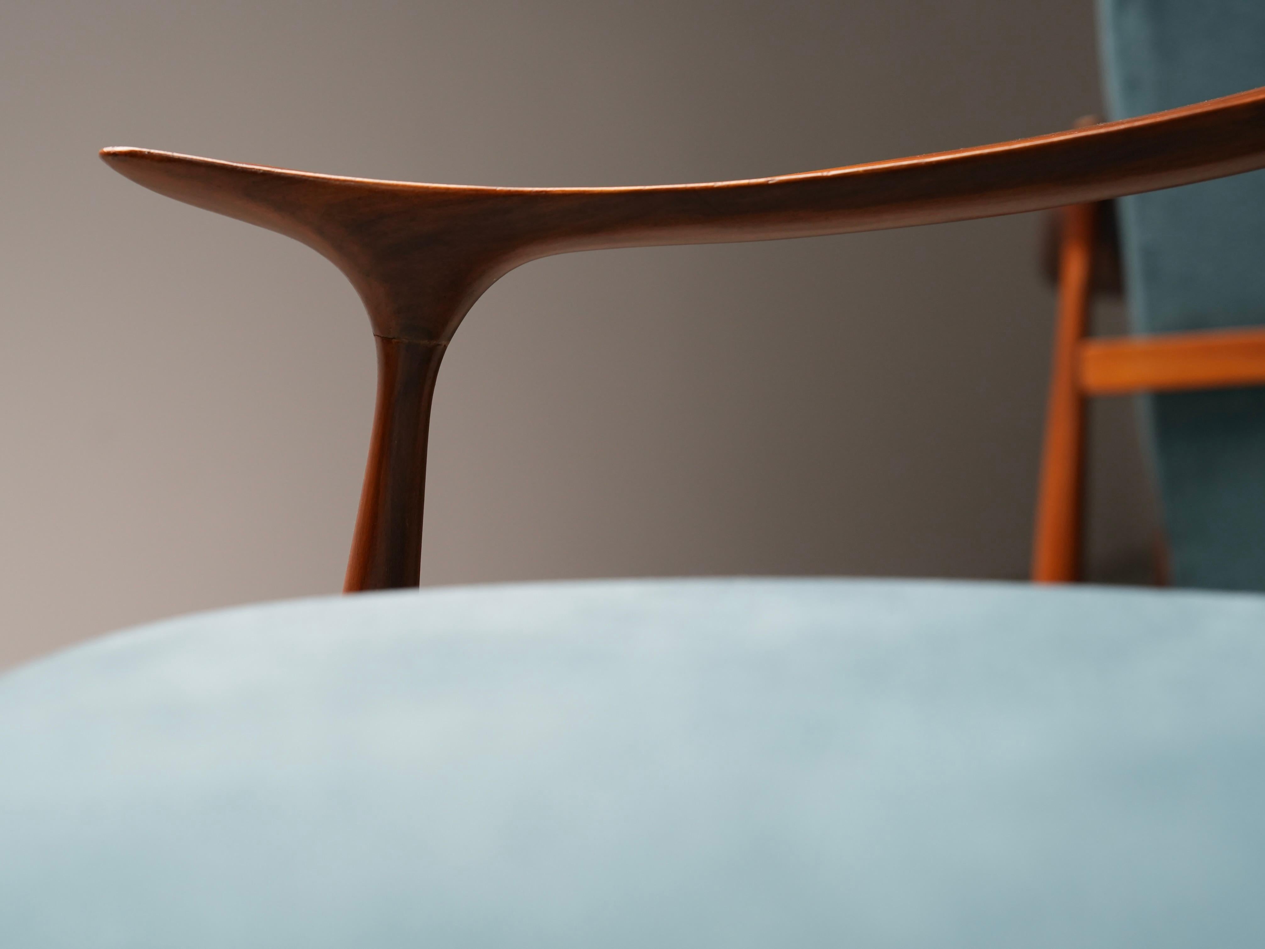 Set of Lounge Chairs in Teak by Ico Parisi for Fratelli Reguitti, Italy, 1950's For Sale 6