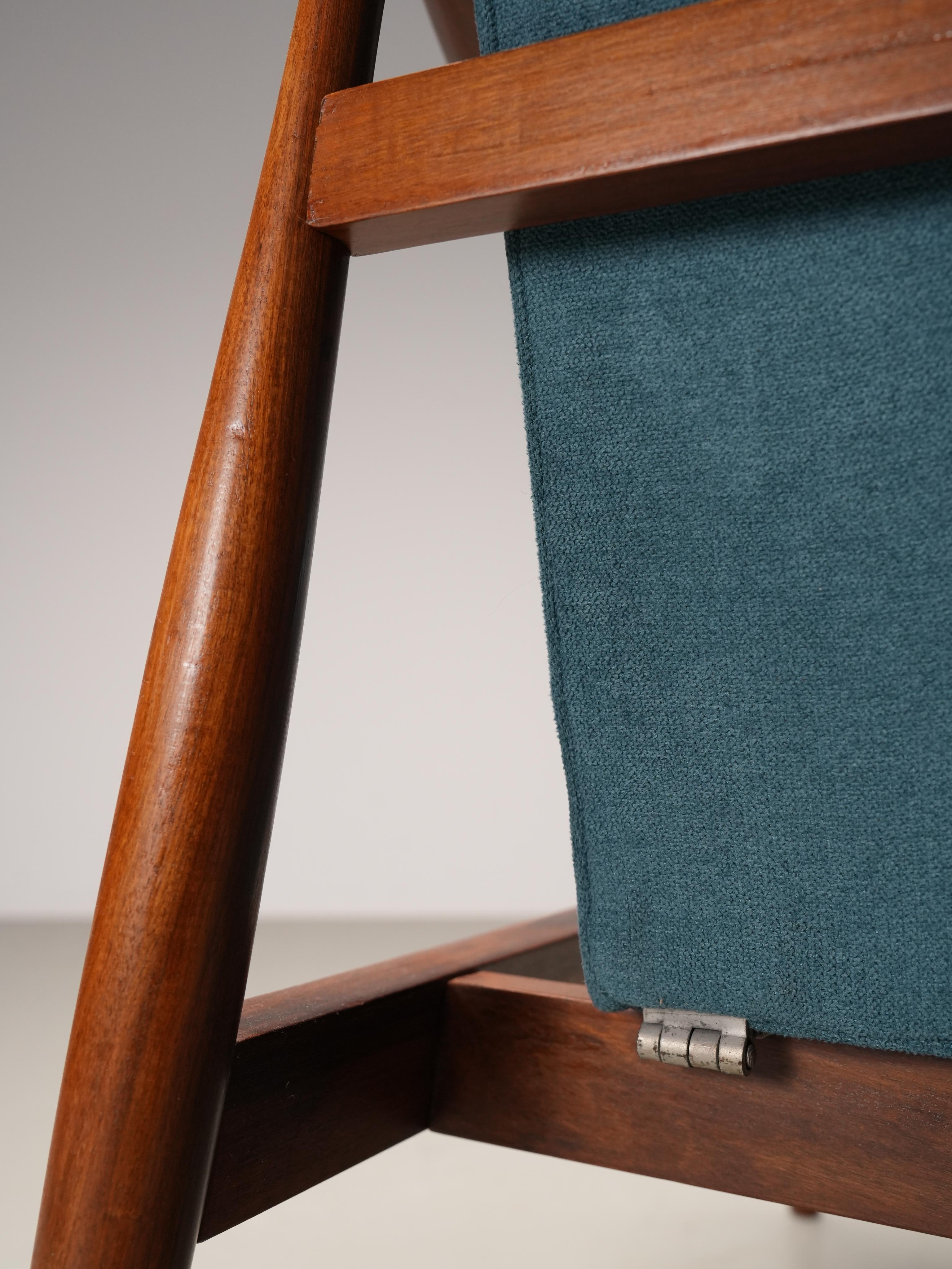 Set of Lounge Chairs in Teak by Ico Parisi for Fratelli Reguitti, Italy, 1950's For Sale 8