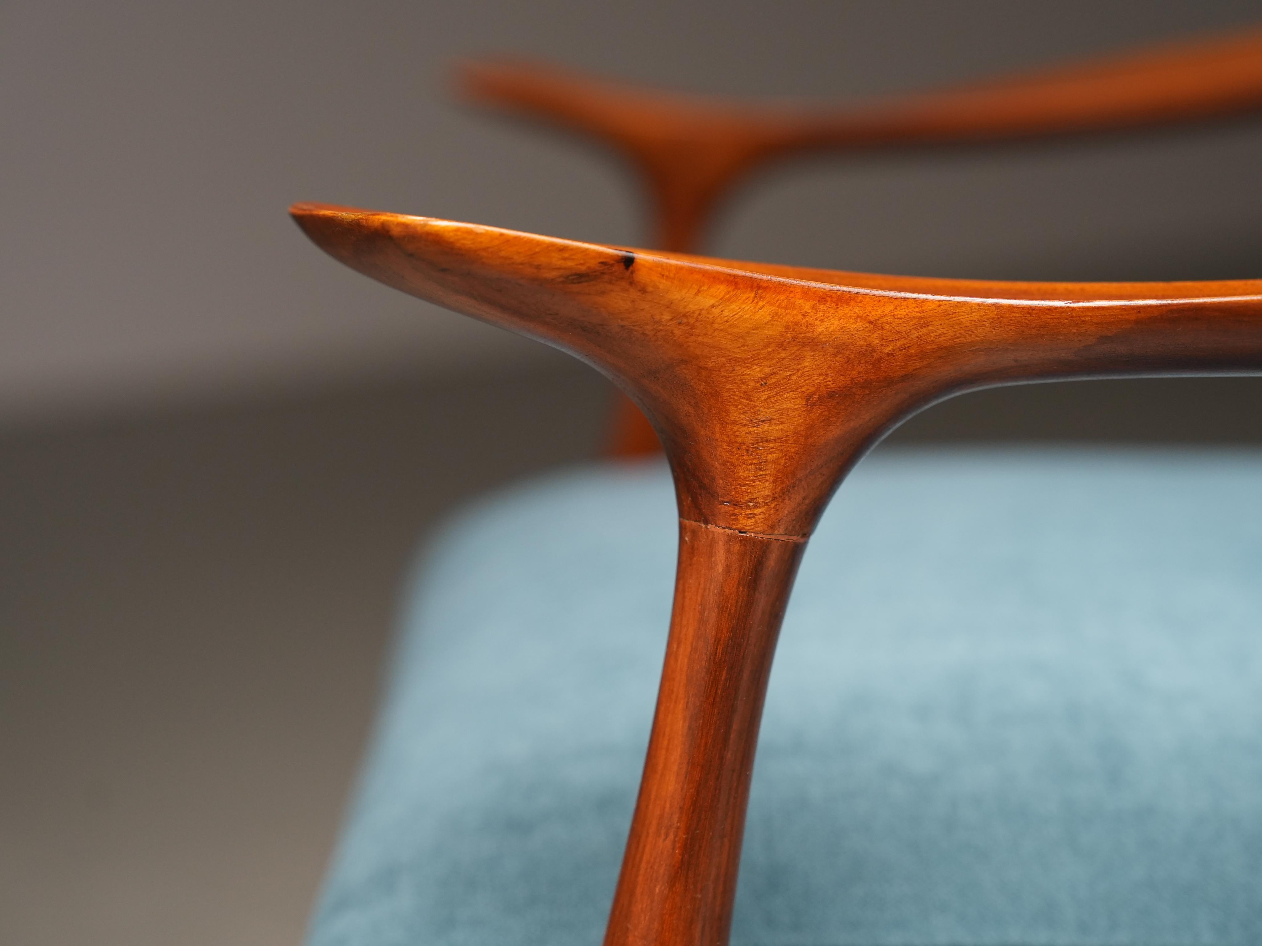 Set of Lounge Chairs in Teak by Ico Parisi for Fratelli Reguitti, Italy, 1950's For Sale 2