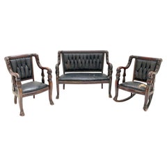 Ensemble de salon en bois sculpté - CIRCA 1880