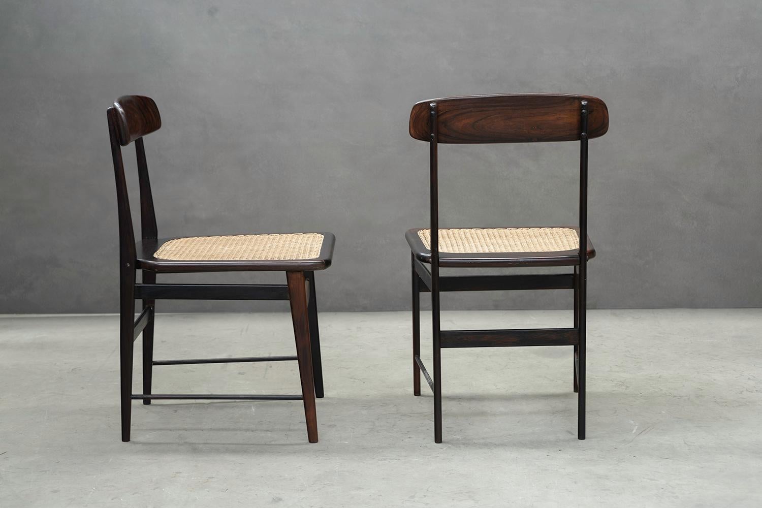 Set of ‘Lucio’ Chairs by Sergio Rodrigues, Brazilian Midcentury Design In Good Condition In New York, NY