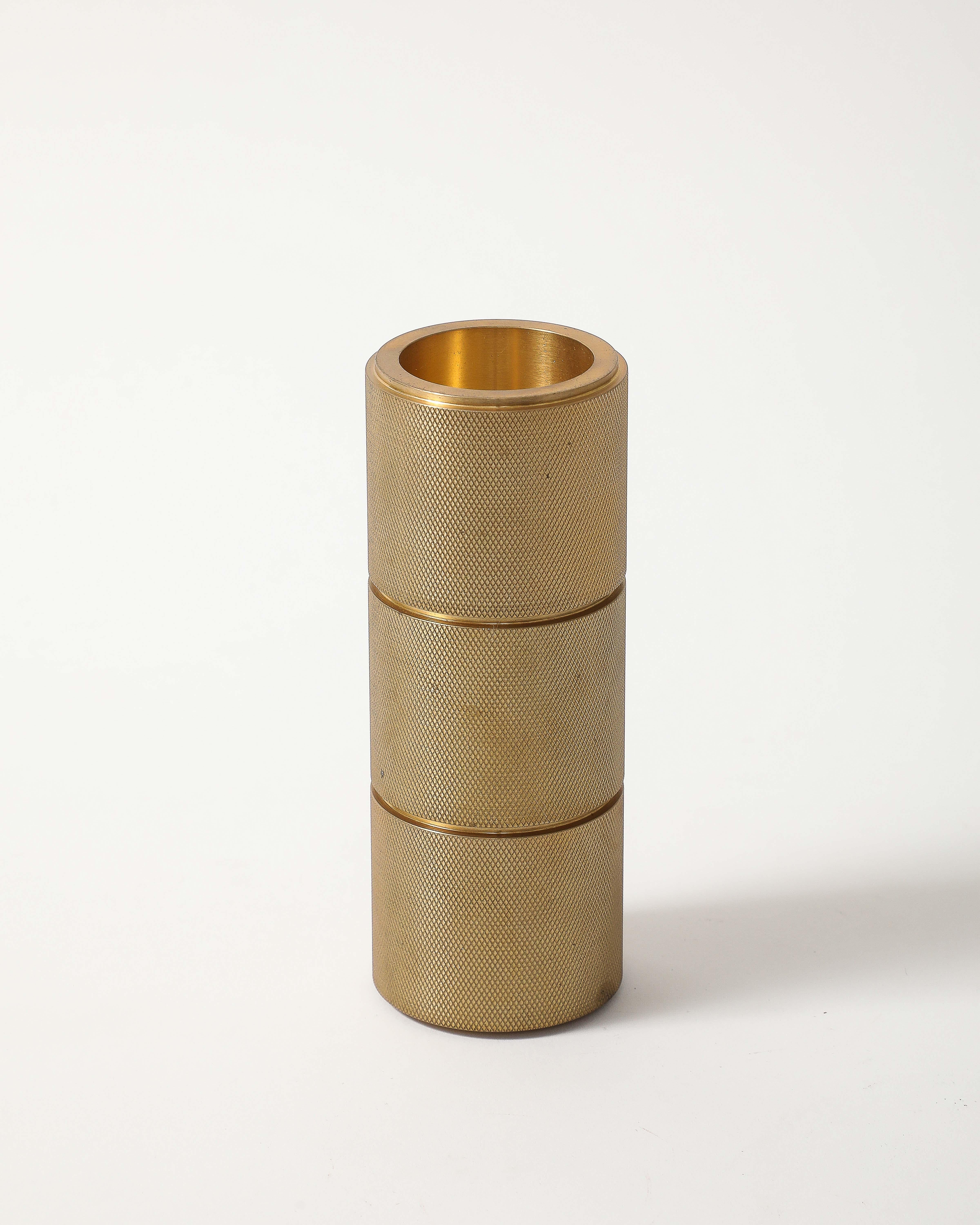 Set di portacandele in ottone Machin con zigrinatura fine di Klaar Prims in vendita 4