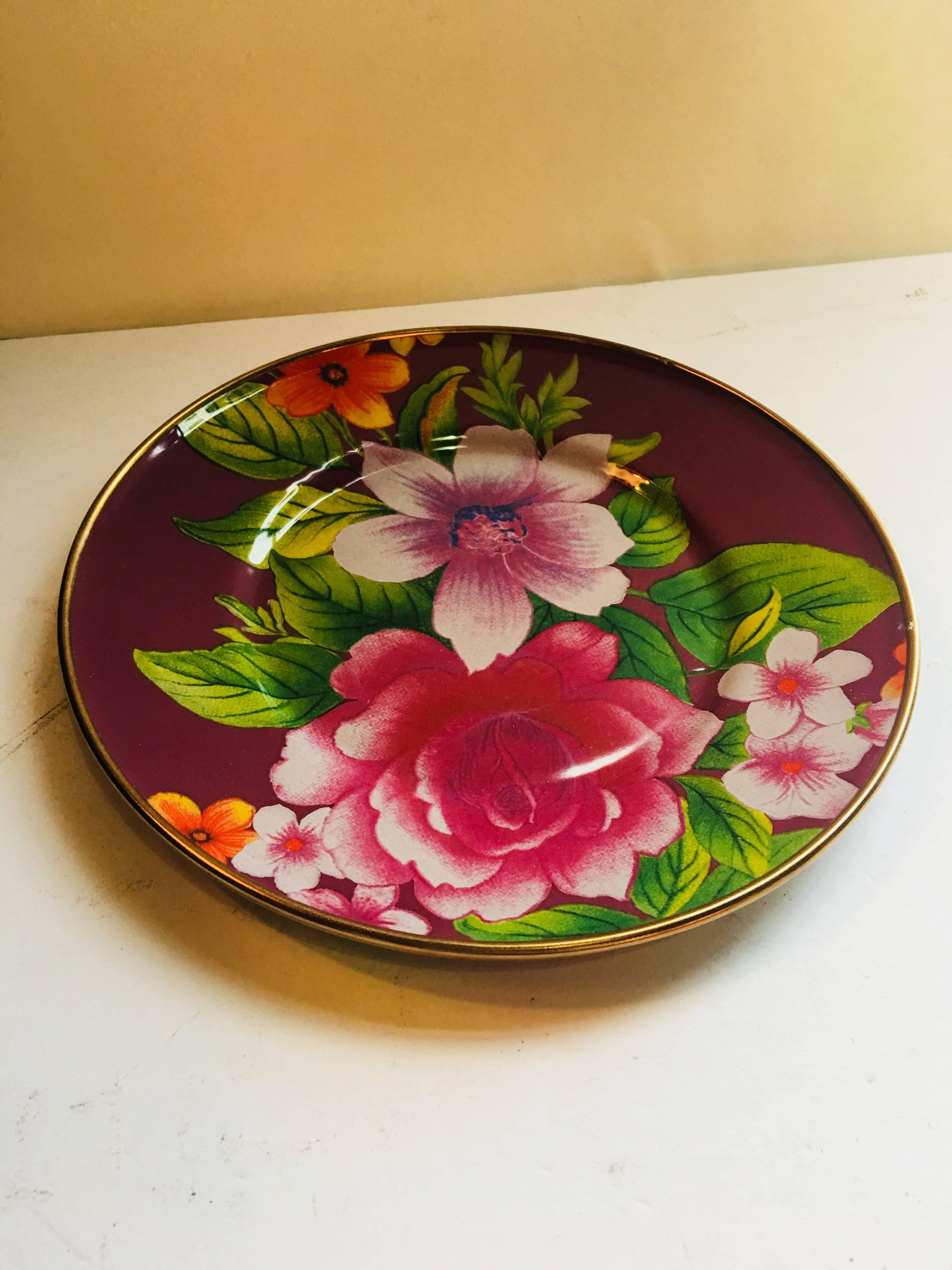 Set of Mackenzie Childs Blossom Dishes In Excellent Condition In Bridgehampton, NY