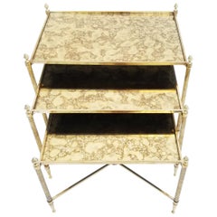 Set of Maison Bagues Bronze Nesting Table