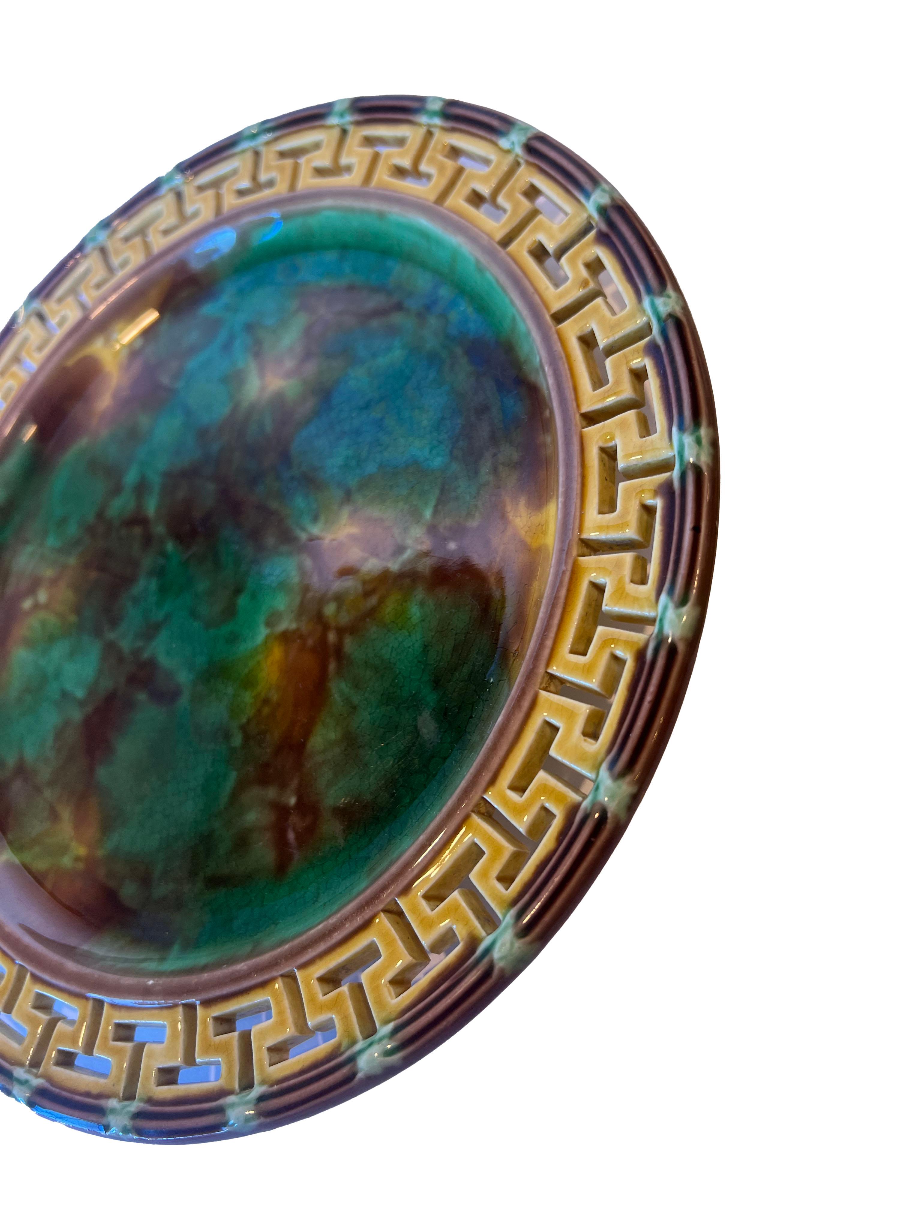 20th Century Set of Majolica Plates from Andre Leon Talley's Private Collection For Sale