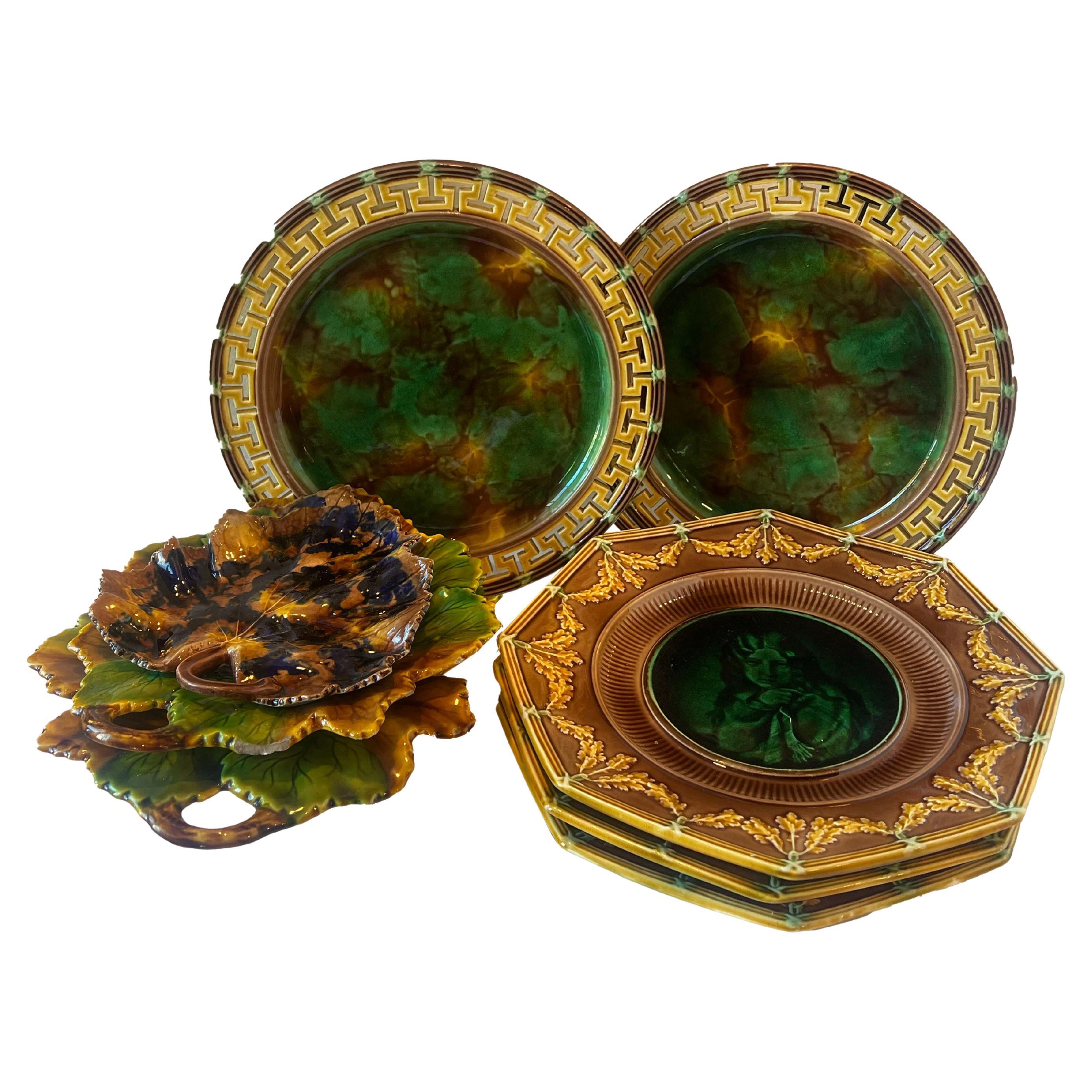 Set of Majolica Plates from Andre Leon Talley's Private Collection
