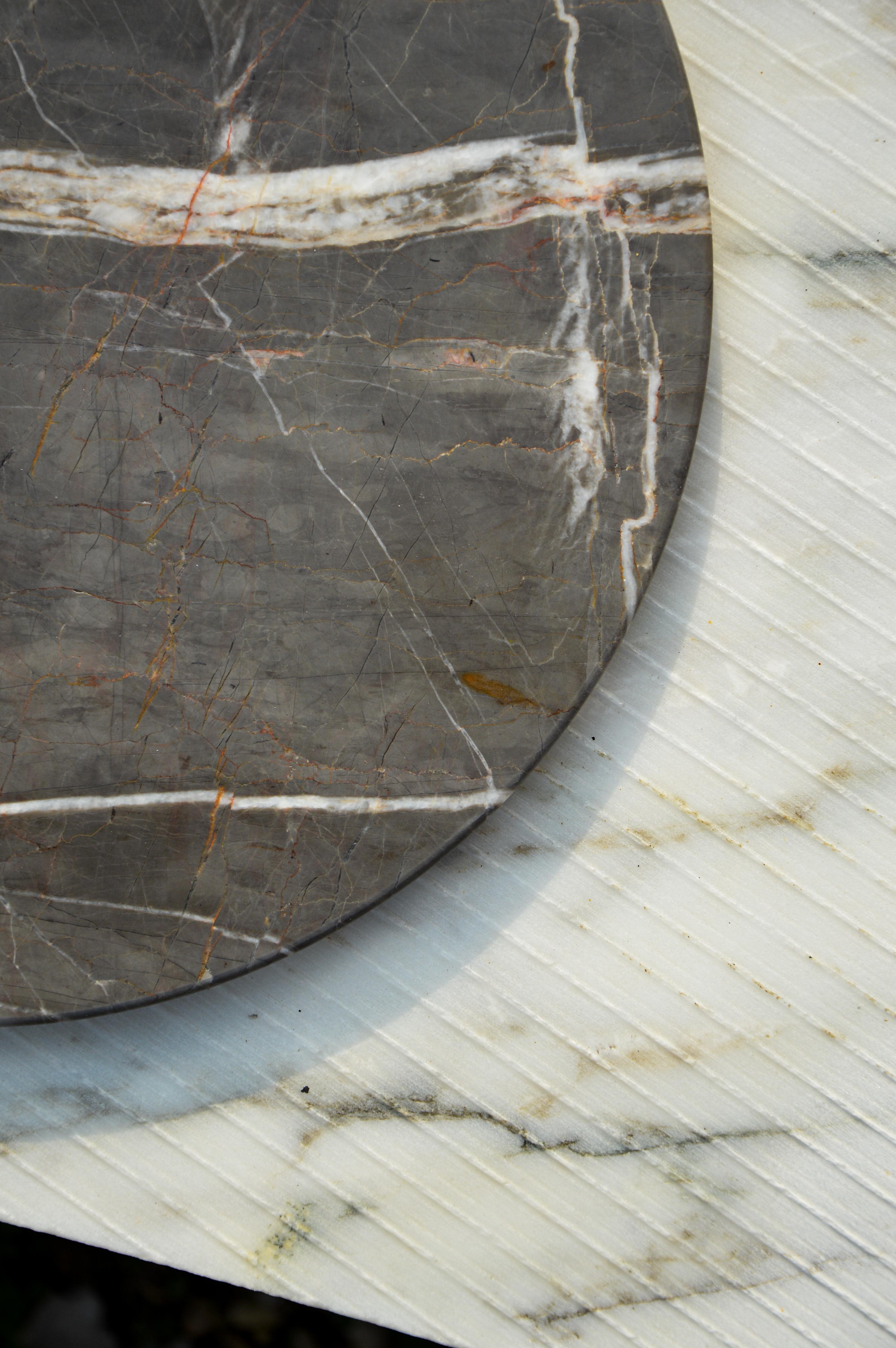 Carved Set of marble plates by Marmi Regina (Emotion Marble, Italy) For Sale