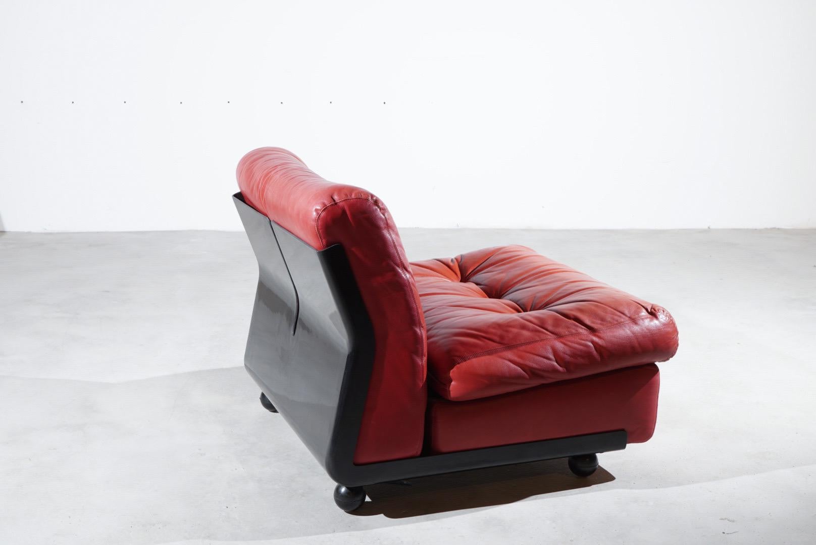 Cuir Set of Mario Bellini Amanta Lounge Chair C&B Italia Modular Sofa C&B Italia en vente
