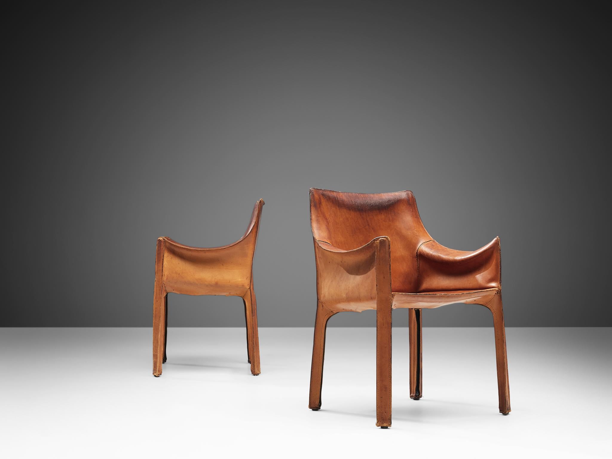 Post-Modern Set of Mario Bellini 'Cab' Chairs for Cassina