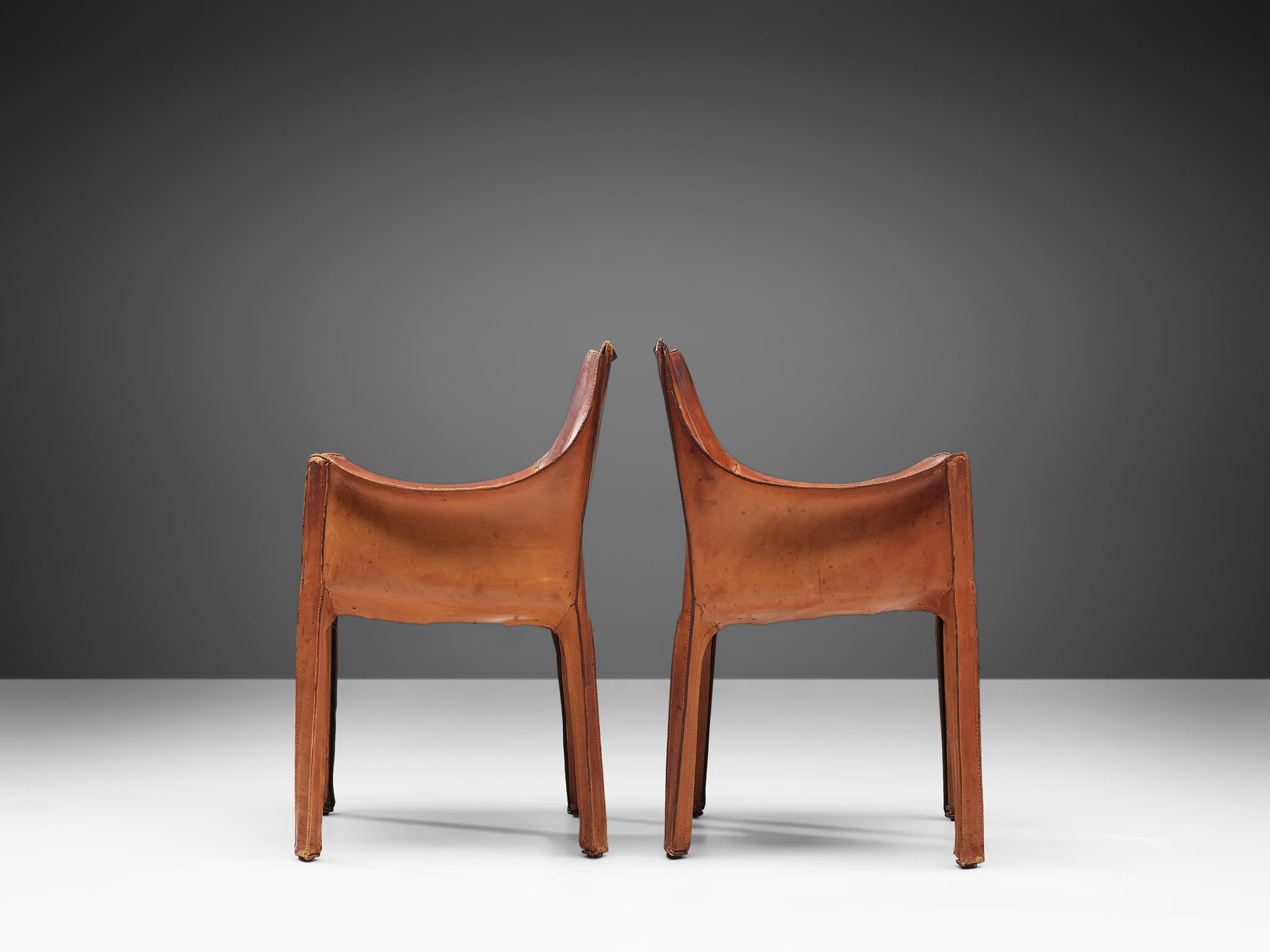 Italian Set of Mario Bellini 'Cab' Chairs for Cassina