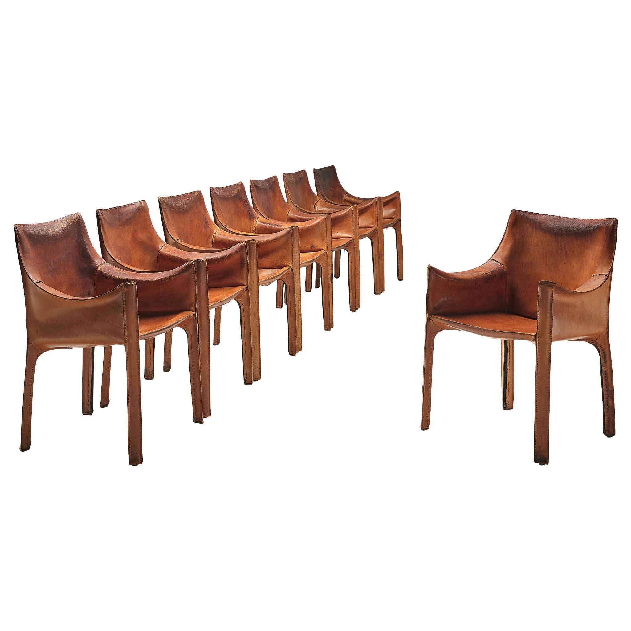 Set of Mario Bellini 'Cab' Chairs for Cassina