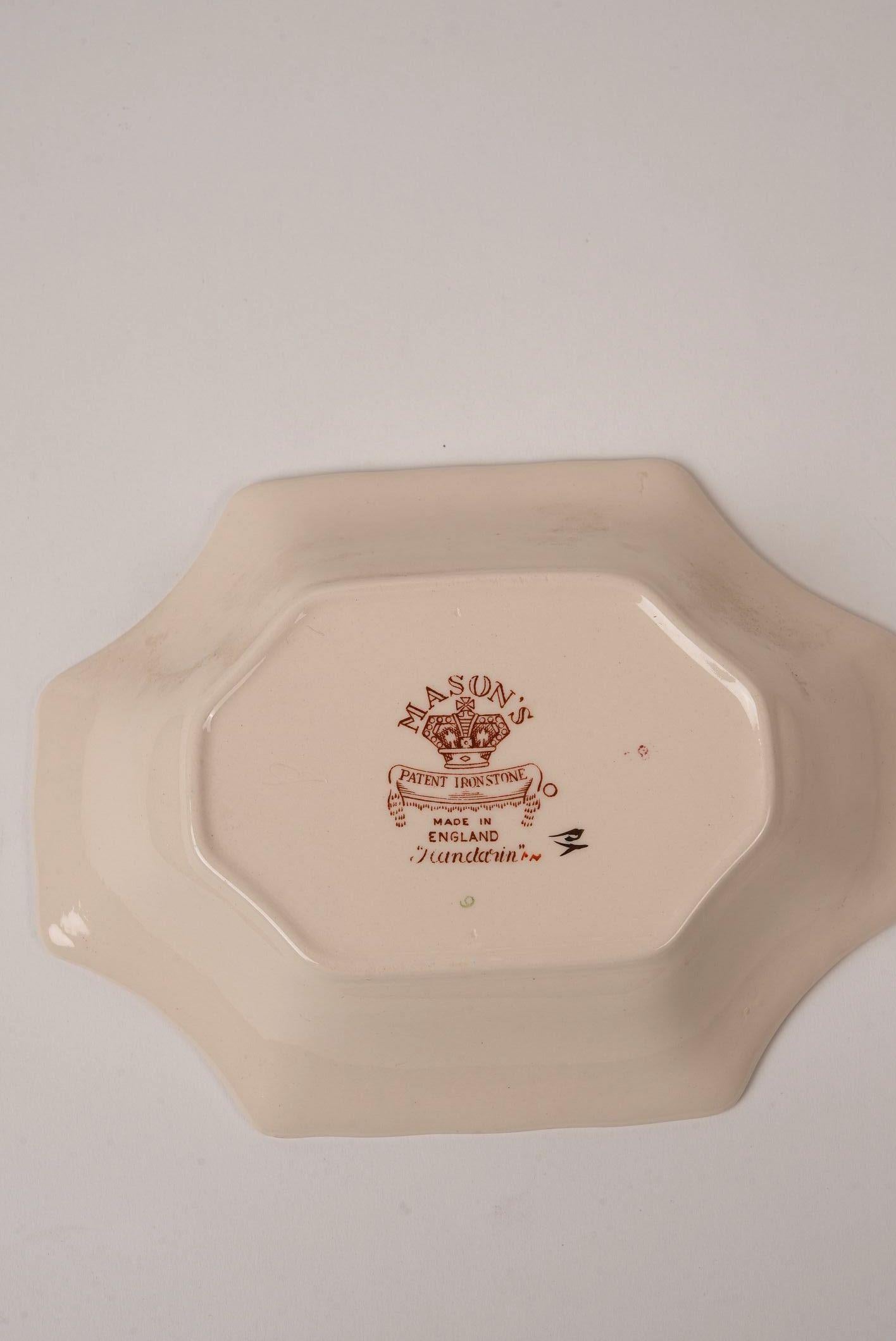 Set of Mason’s Ironstone Dishes in “Mandarin” Pattern, Mid-20th Century For Sale 6