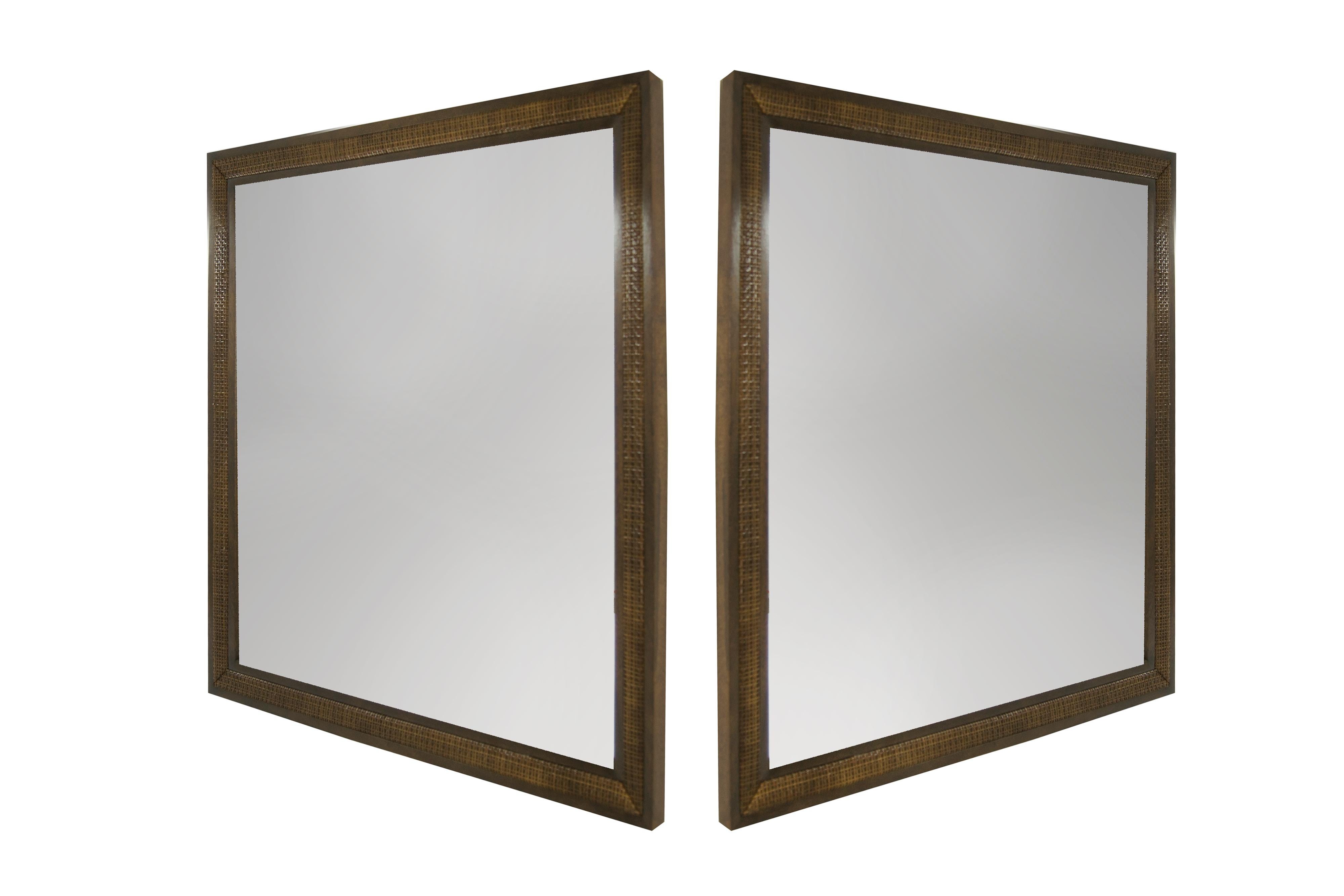 Mid-Century Modern Set of Matching Mirrors by Edward Wormley for Dunbar, 1950s For Sale