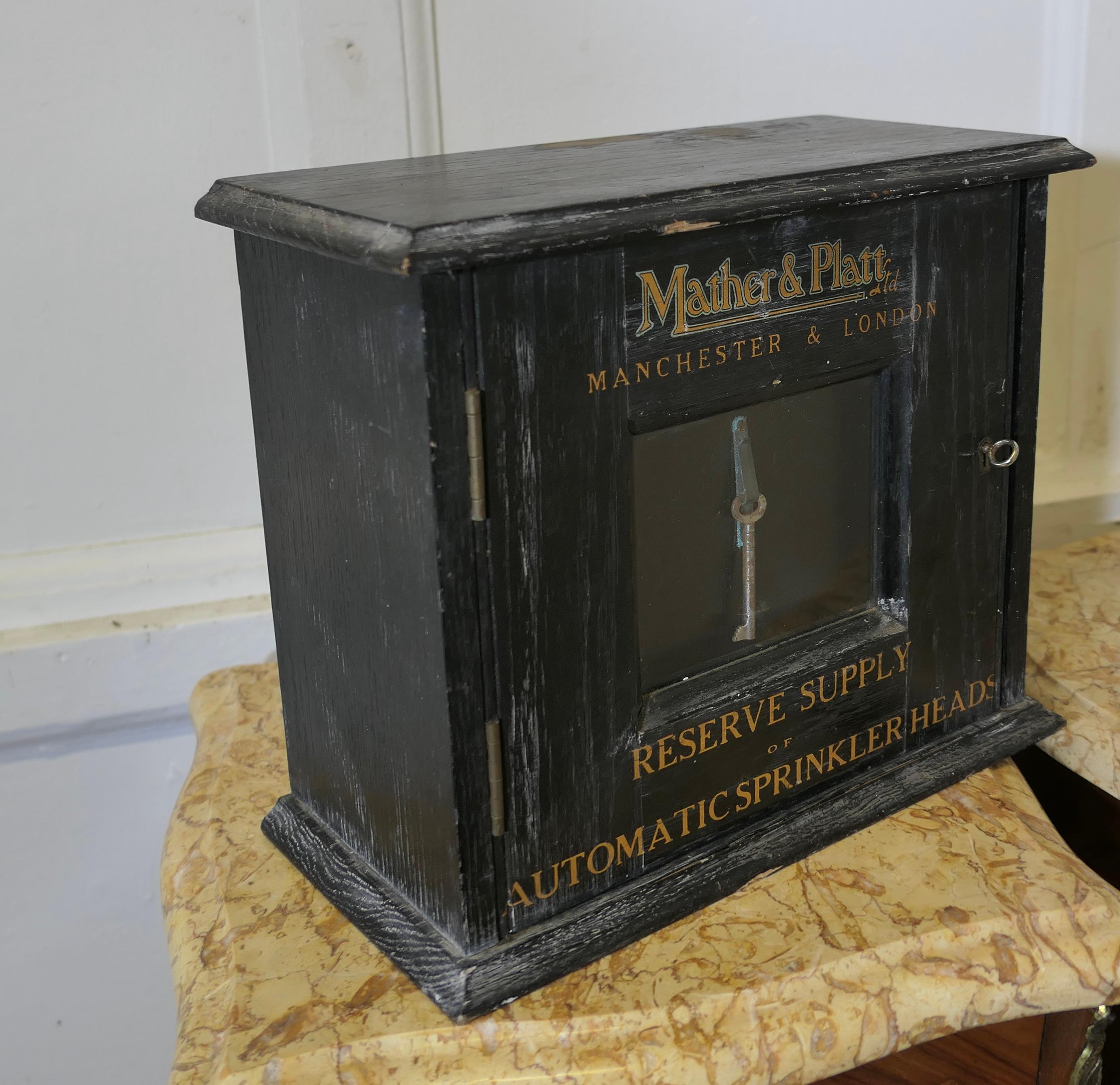 Industrial Set of Mather and Platt Sprinkler Heads in Case  A rare find For Sale