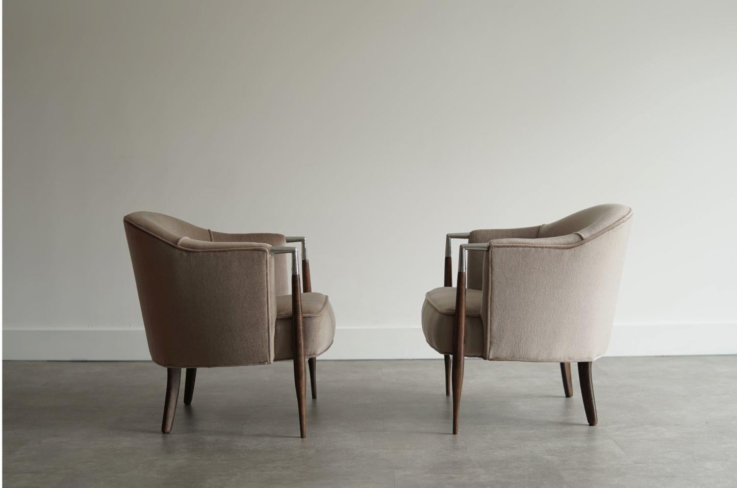 MCM Lounge-Sessel aus Mohair, ca. 1960er Jahre (Moderne der Mitte des Jahrhunderts) im Angebot