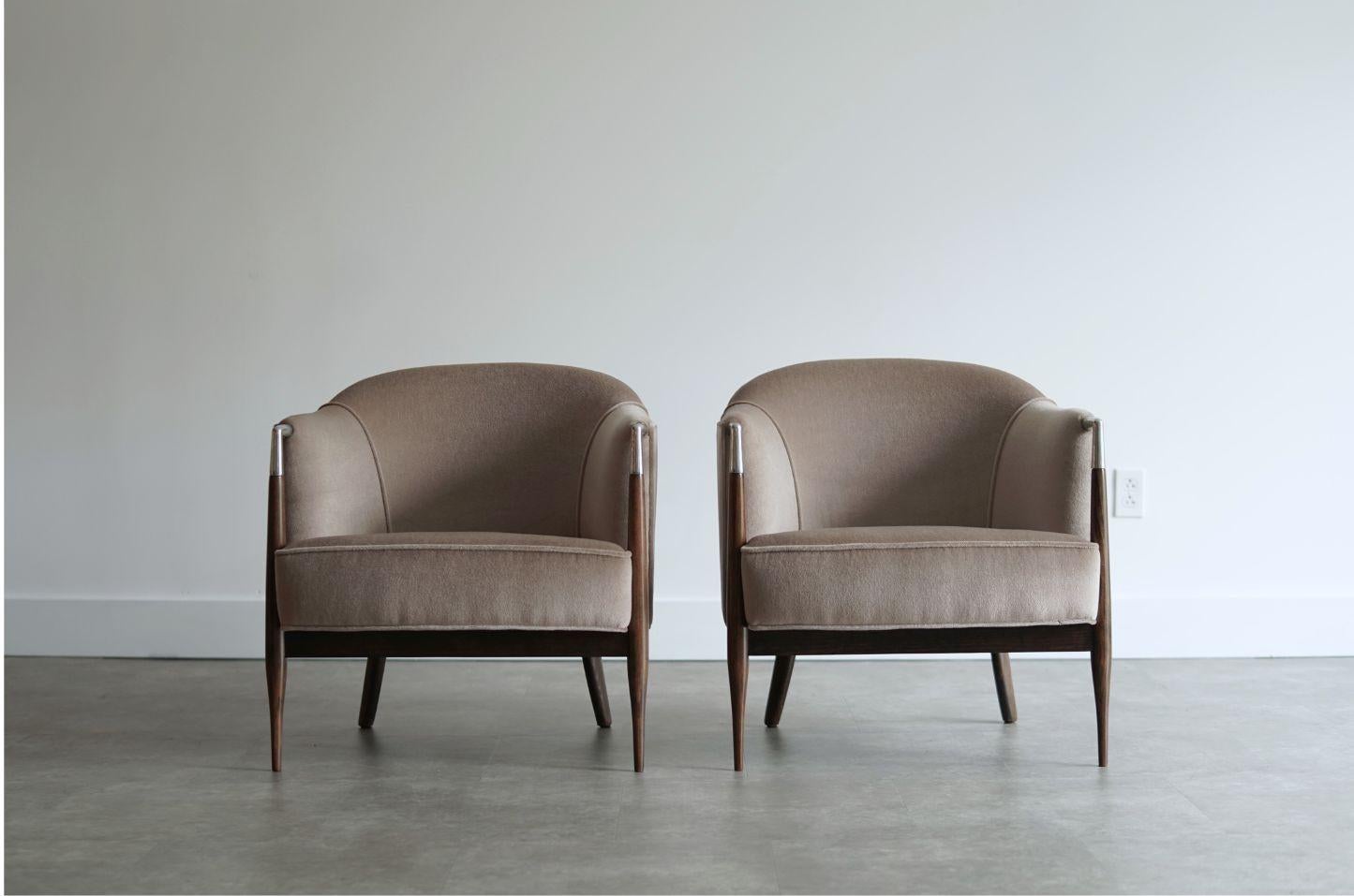 MCM Lounge-Sessel aus Mohair, ca. 1960er Jahre im Zustand „Hervorragend“ im Angebot in Westport, CT