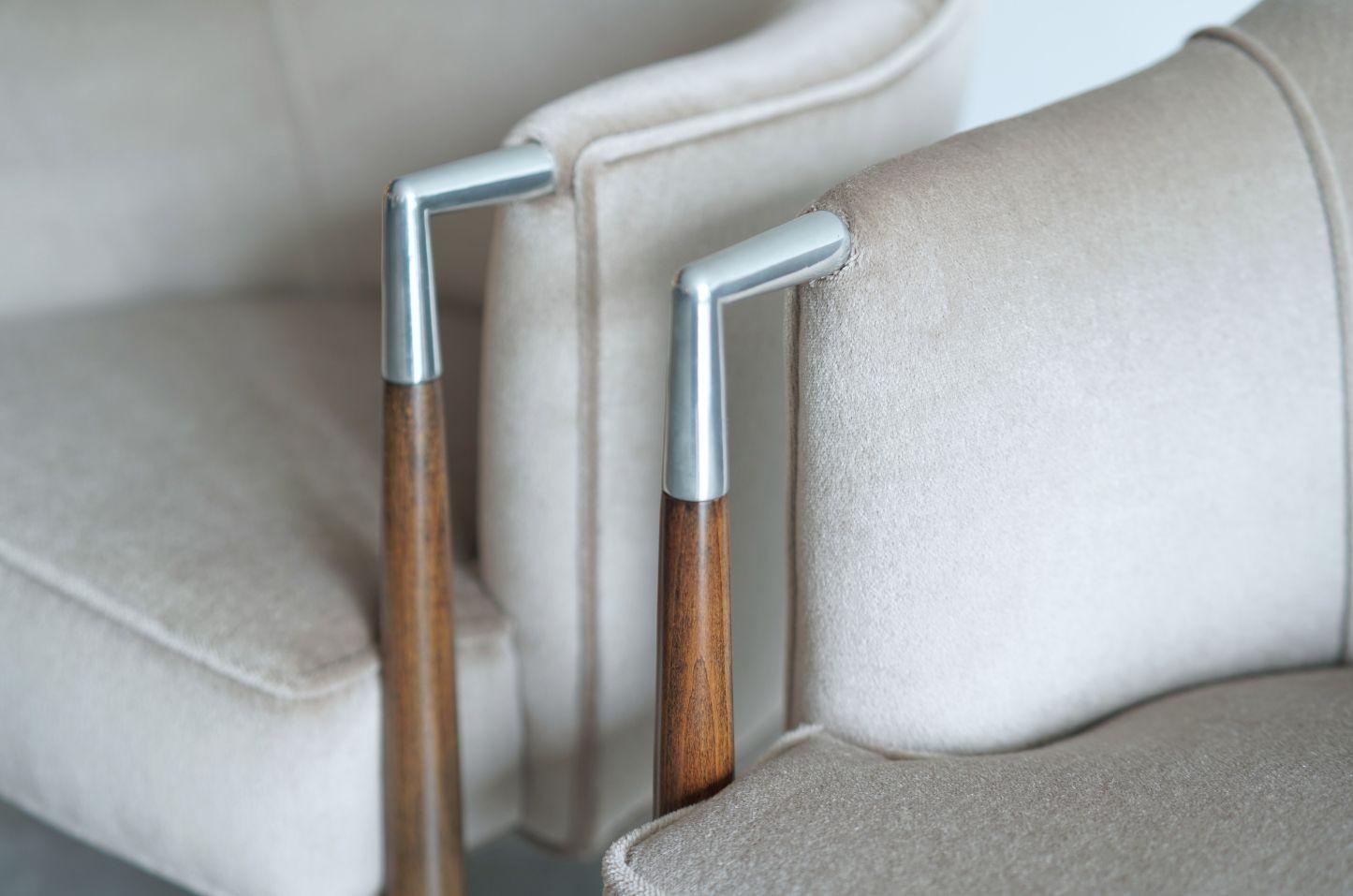 MCM Lounge-Sessel aus Mohair, ca. 1960er Jahre (20. Jahrhundert) im Angebot