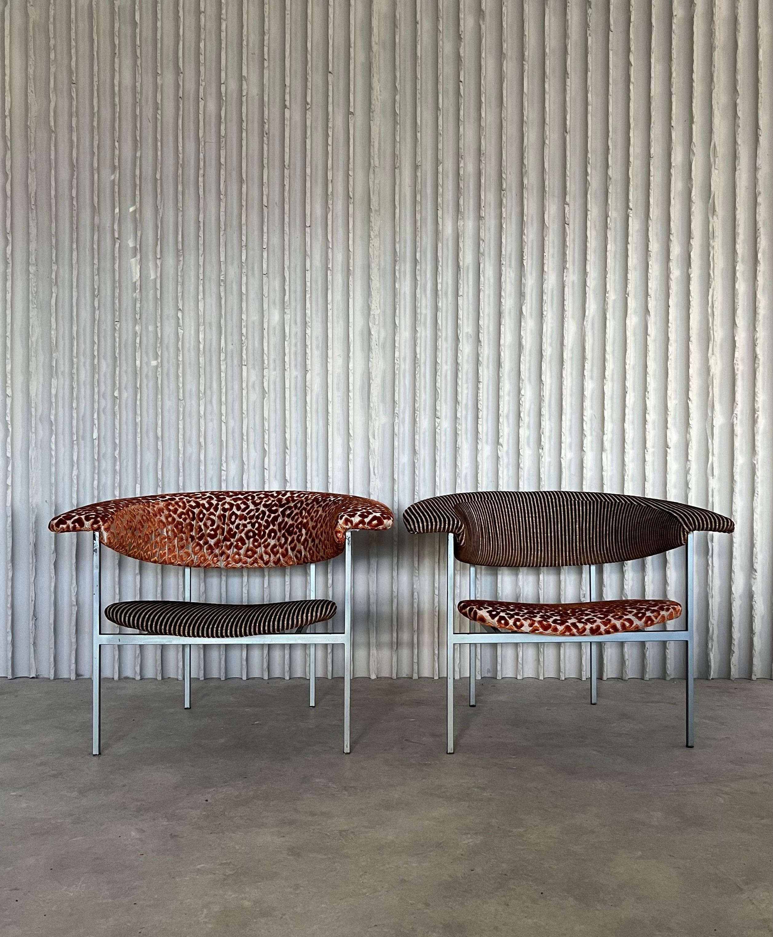 Poudré Ensemble de chaises Meander Gamma de Rudolf Wolf en vente