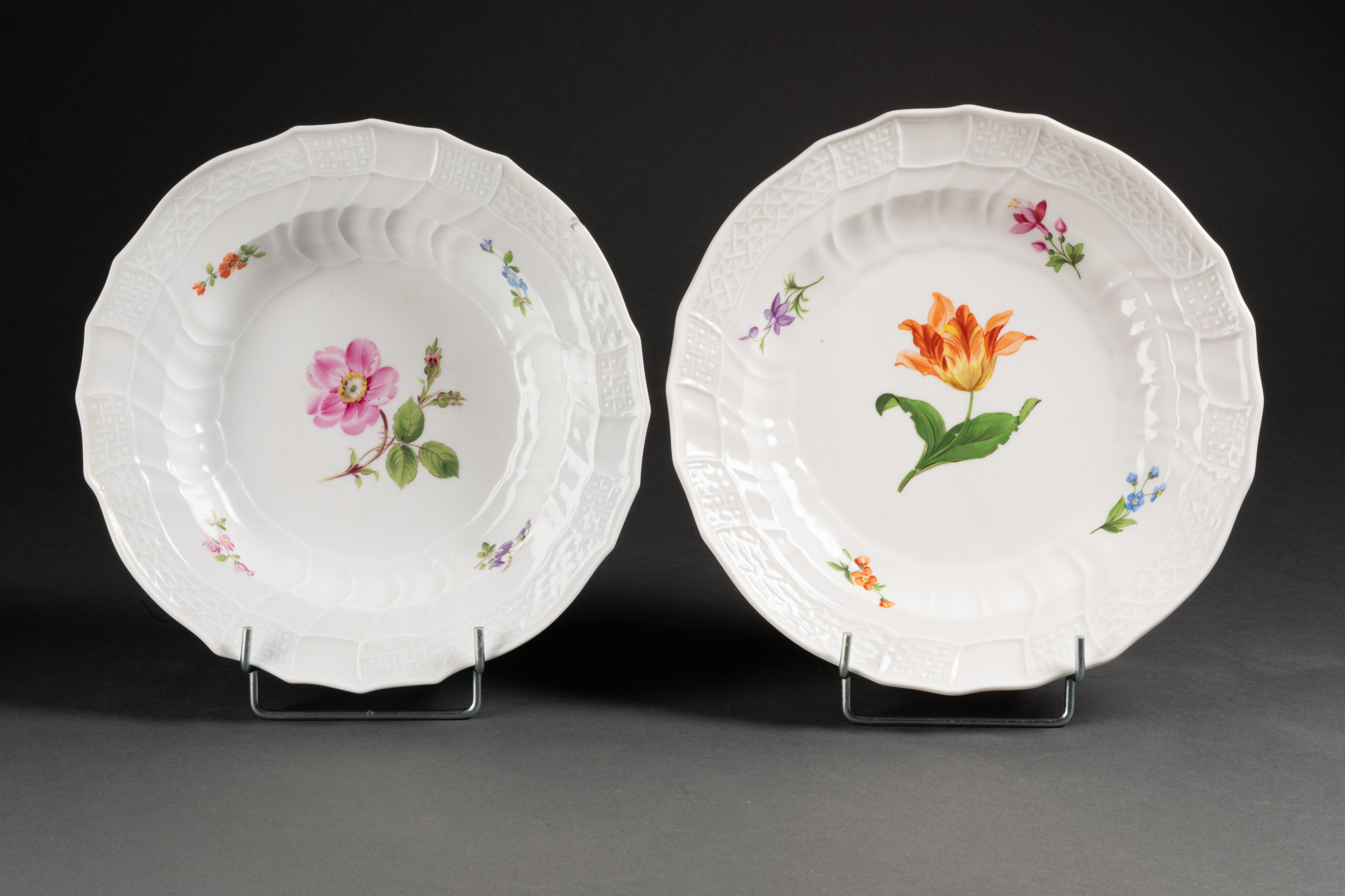 Set of 26 Meissen Plates For Sale 1