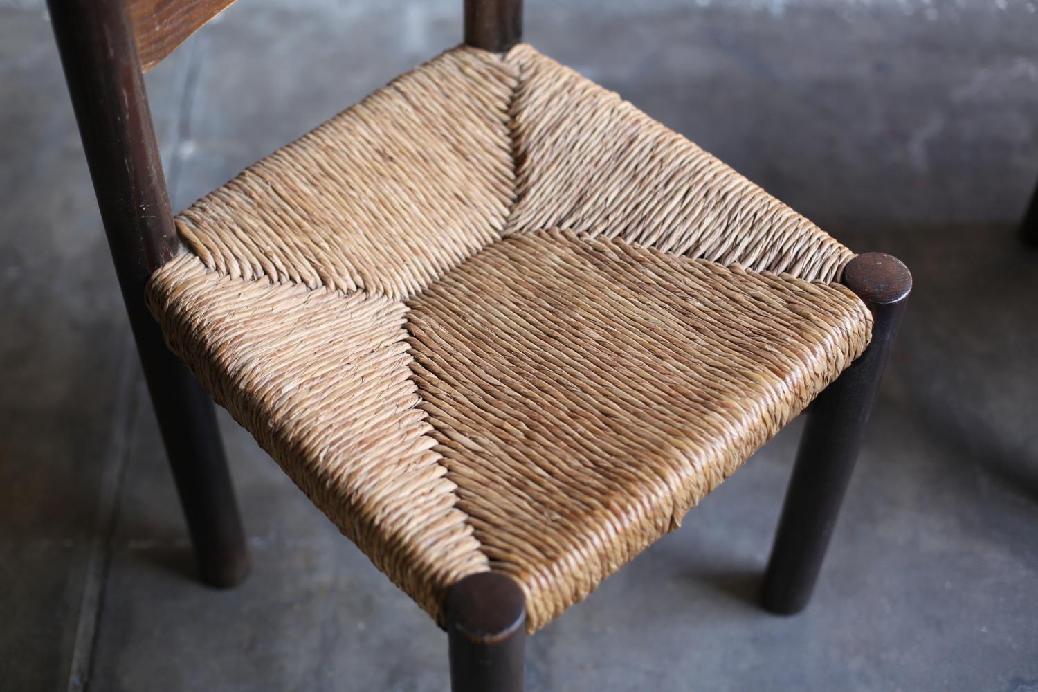 Conjunto de sillas Meribel de Charlotte Perriand para Steph Simon Francés en venta