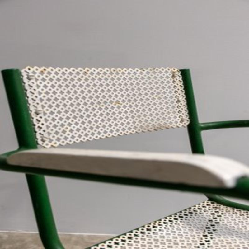 Set of Metal Garden Armchairs, 1960s For Sale 5