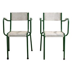 Set di poltrone da giardino in metallo, anni '60