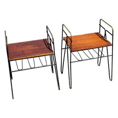 Set of Metal Nightstands from the 1960´s
