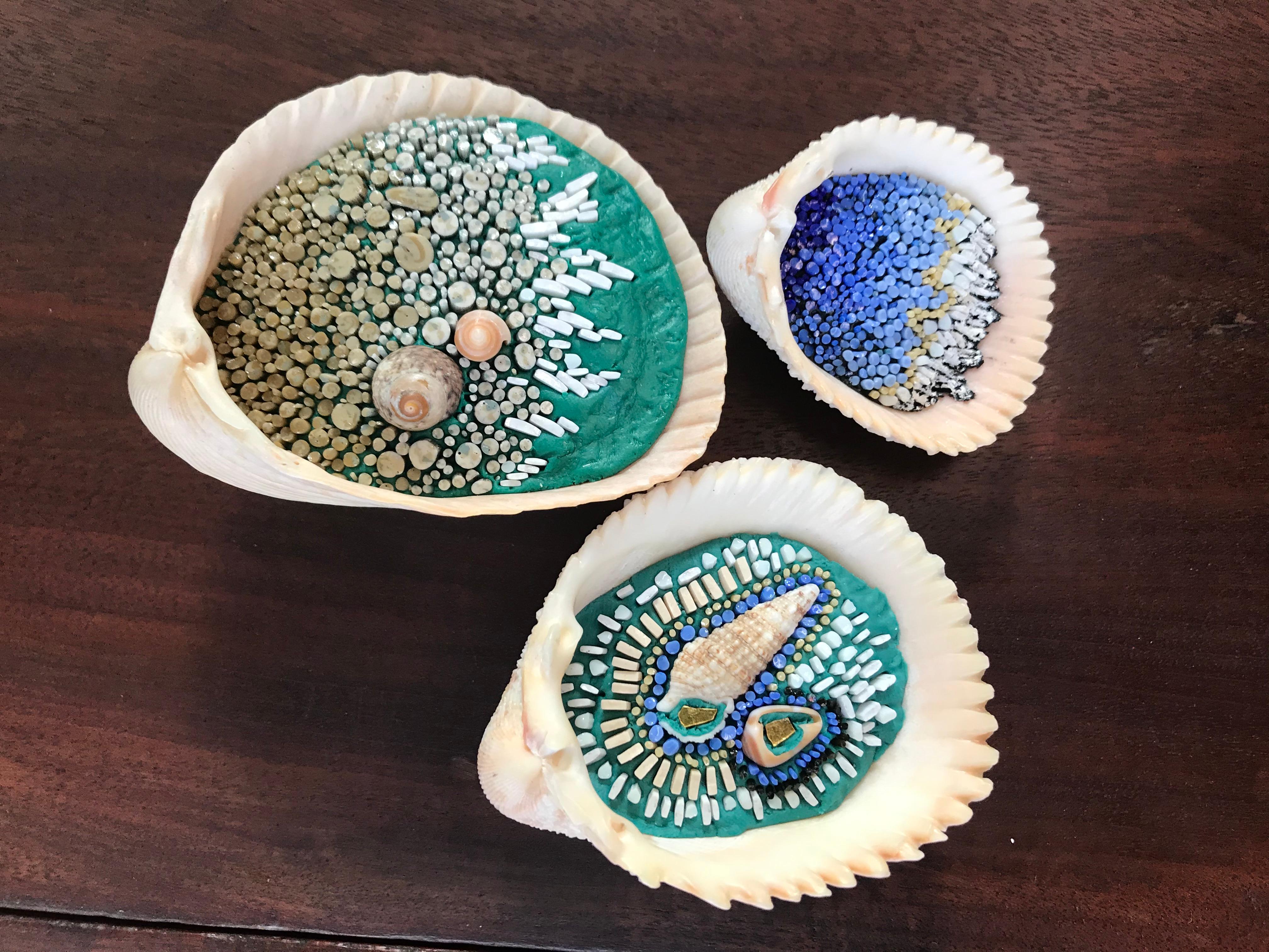 Set of Micro Mosaic Shells In New Condition For Sale In New York, NY