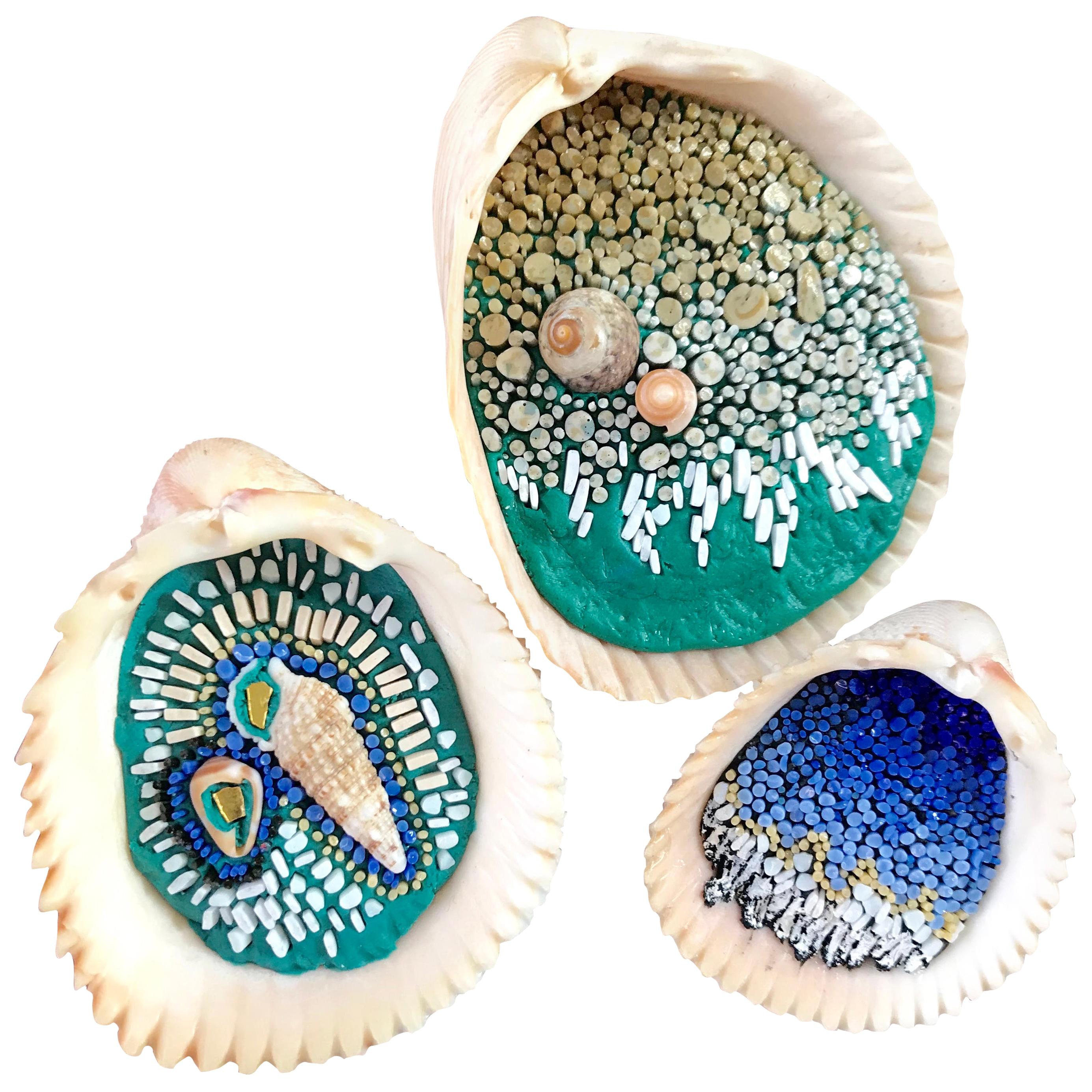 Set of Micro Mosaic Shells For Sale