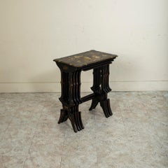 Set of Mid-19th Century French Napoleon III Period Chinoiserie Nesting Tables