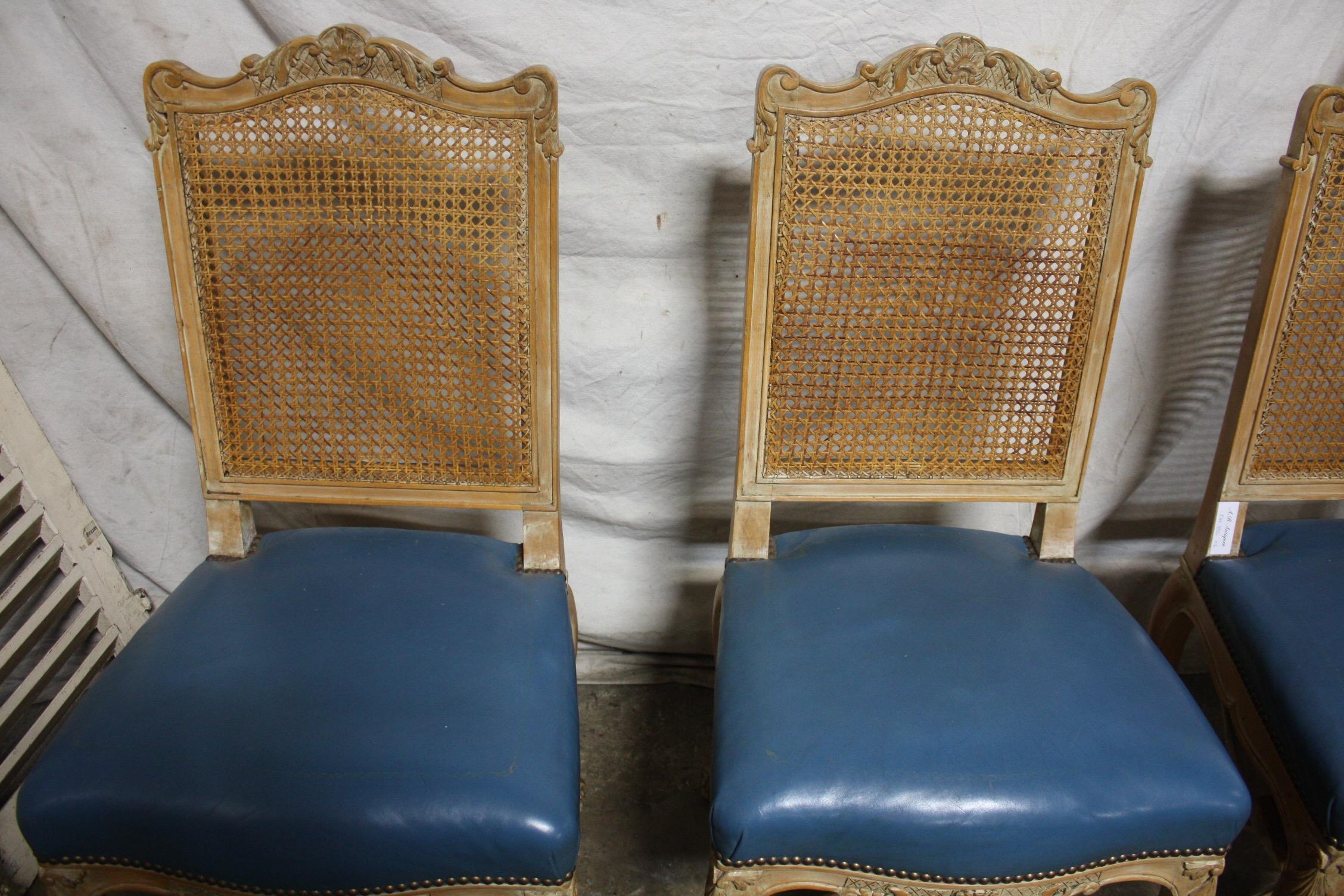 Set of Mid-20th Century French Dining Chairs In Good Condition In Stockbridge, GA