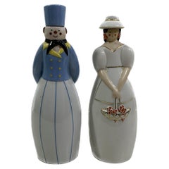 Set di bottiglie di liquore Robj Flacon francesi della metà del XX secolo