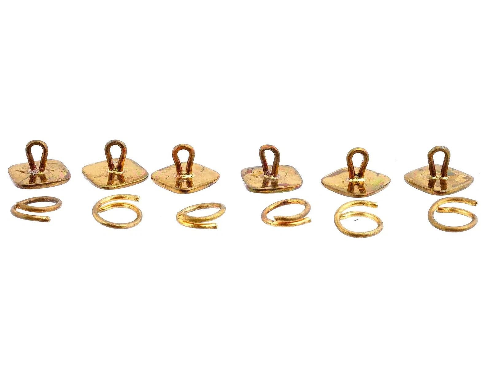 Set di gemelli da polso con smalto e placcatura in oro della metà del secolo scorso in vendita 2