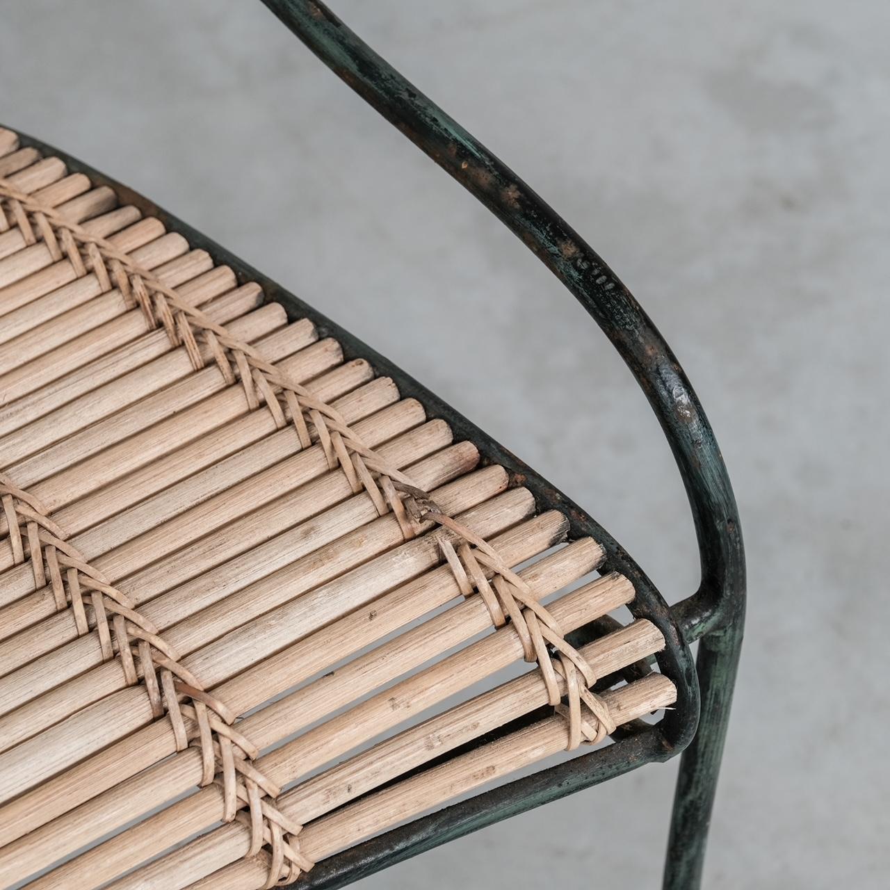 Ensemble de chaises de salle à manger danoises du milieu du siècle en fer et bambou (8) en vente 6