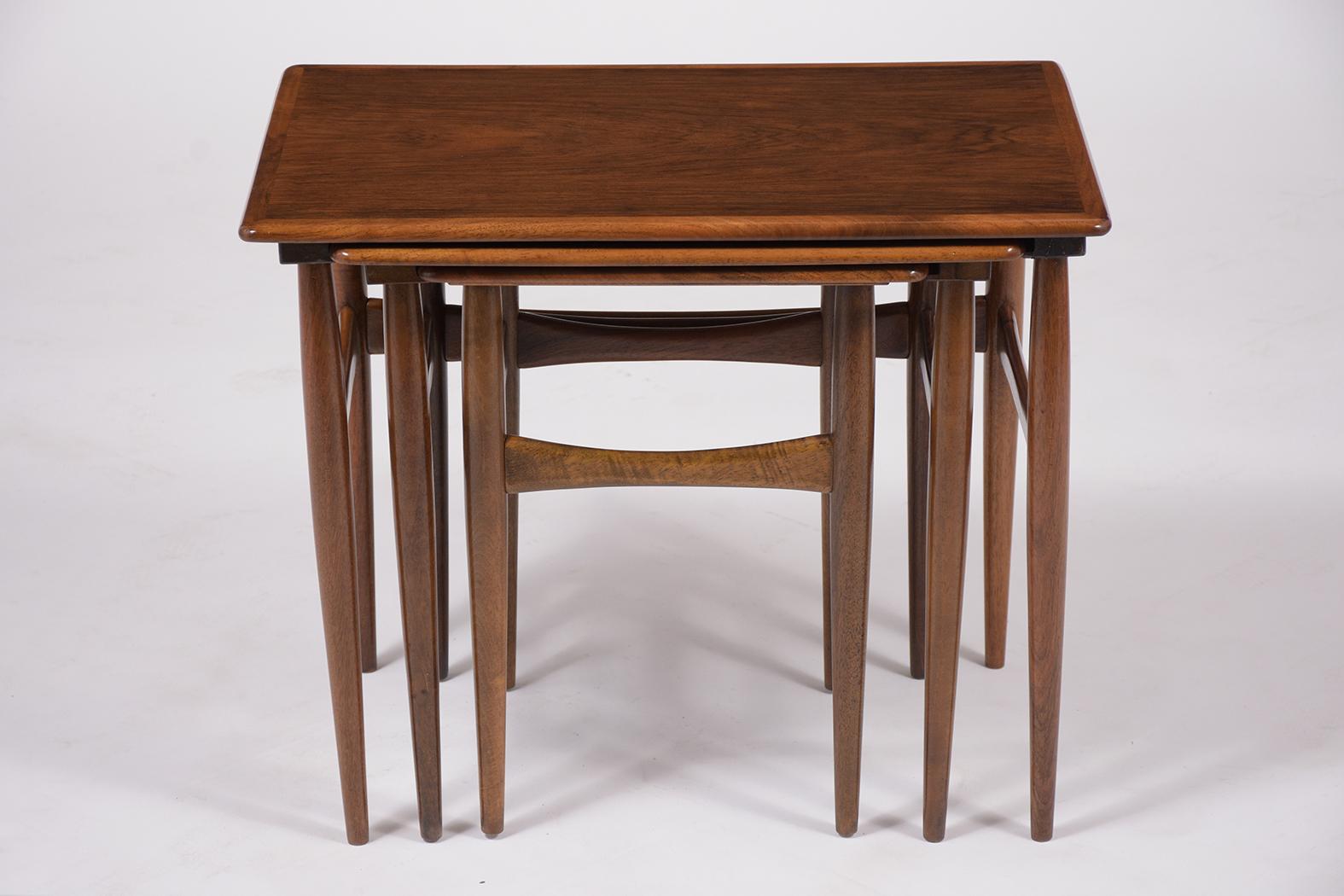 Mid-Century Danish Teak Nesting Tables 3