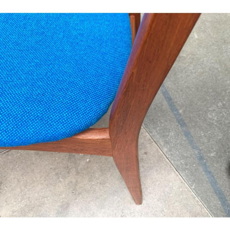 Set di sedie danesi di metà secolo in teak con cuscini Kvadrat Hallingdal, 1960 in vendita 4